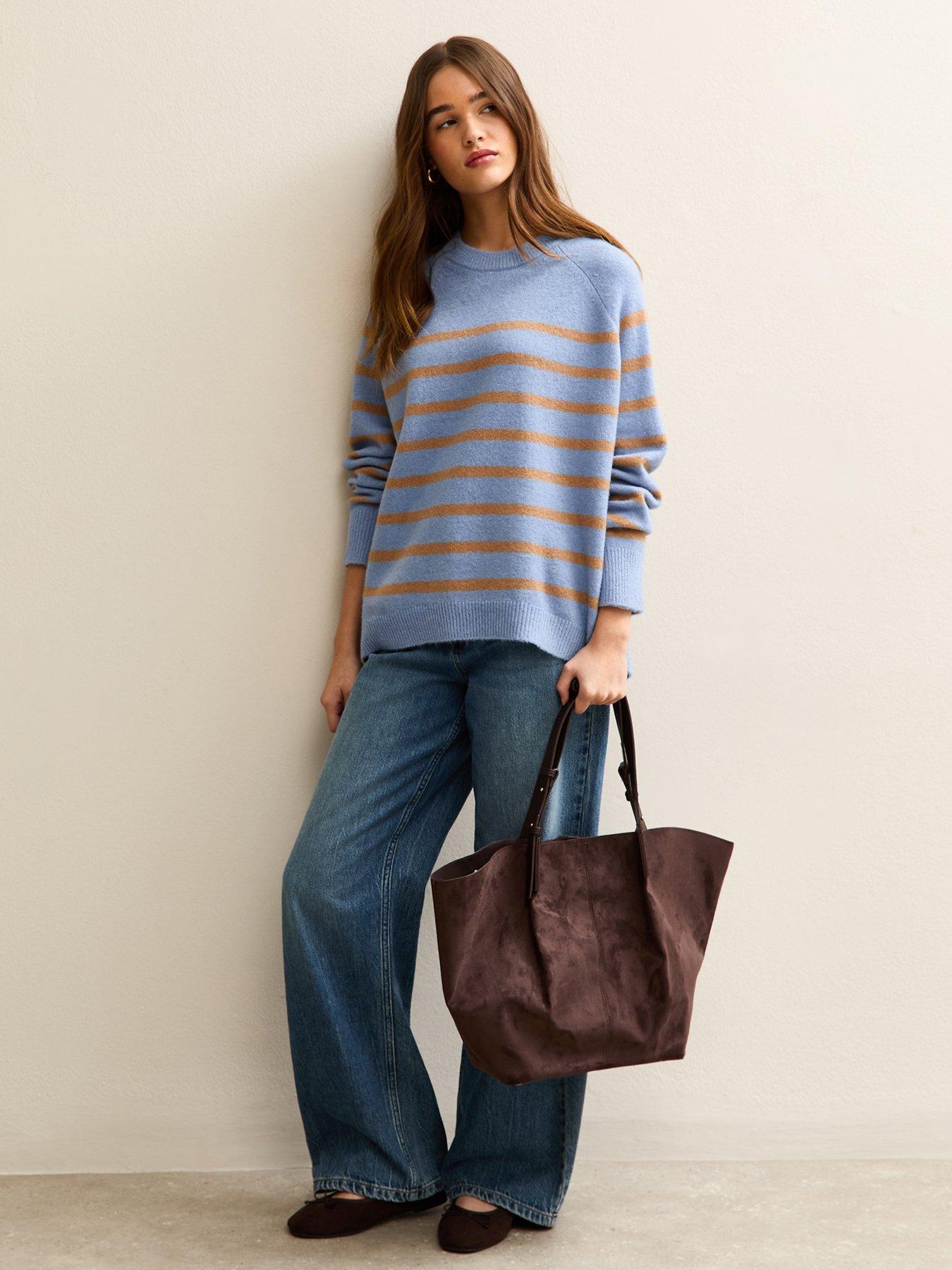 new-look-striped-raglan-sleeves-oversized-jumper-blueback