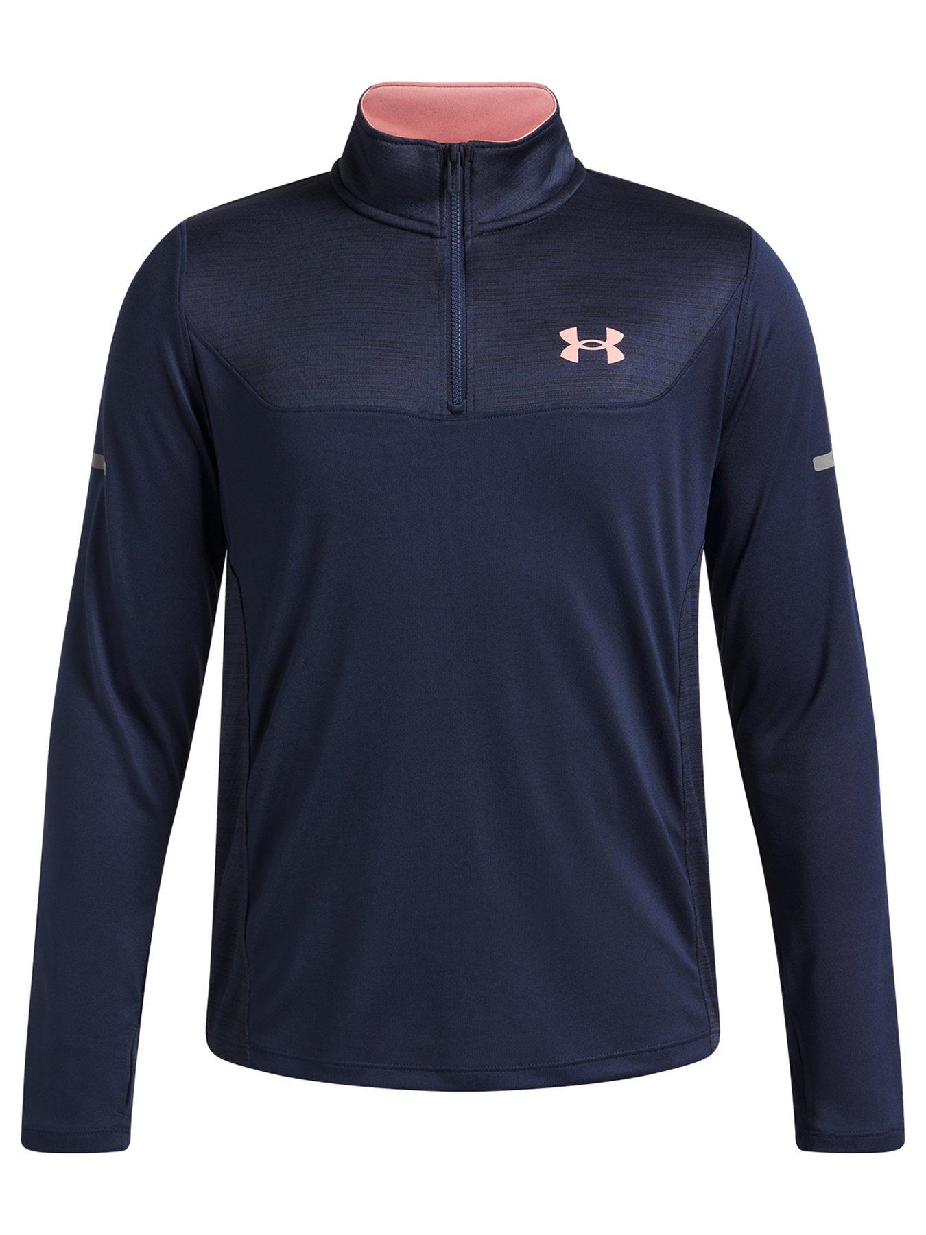 under-armour-junior-boys-training-tech-utility-14-zip-top-navy