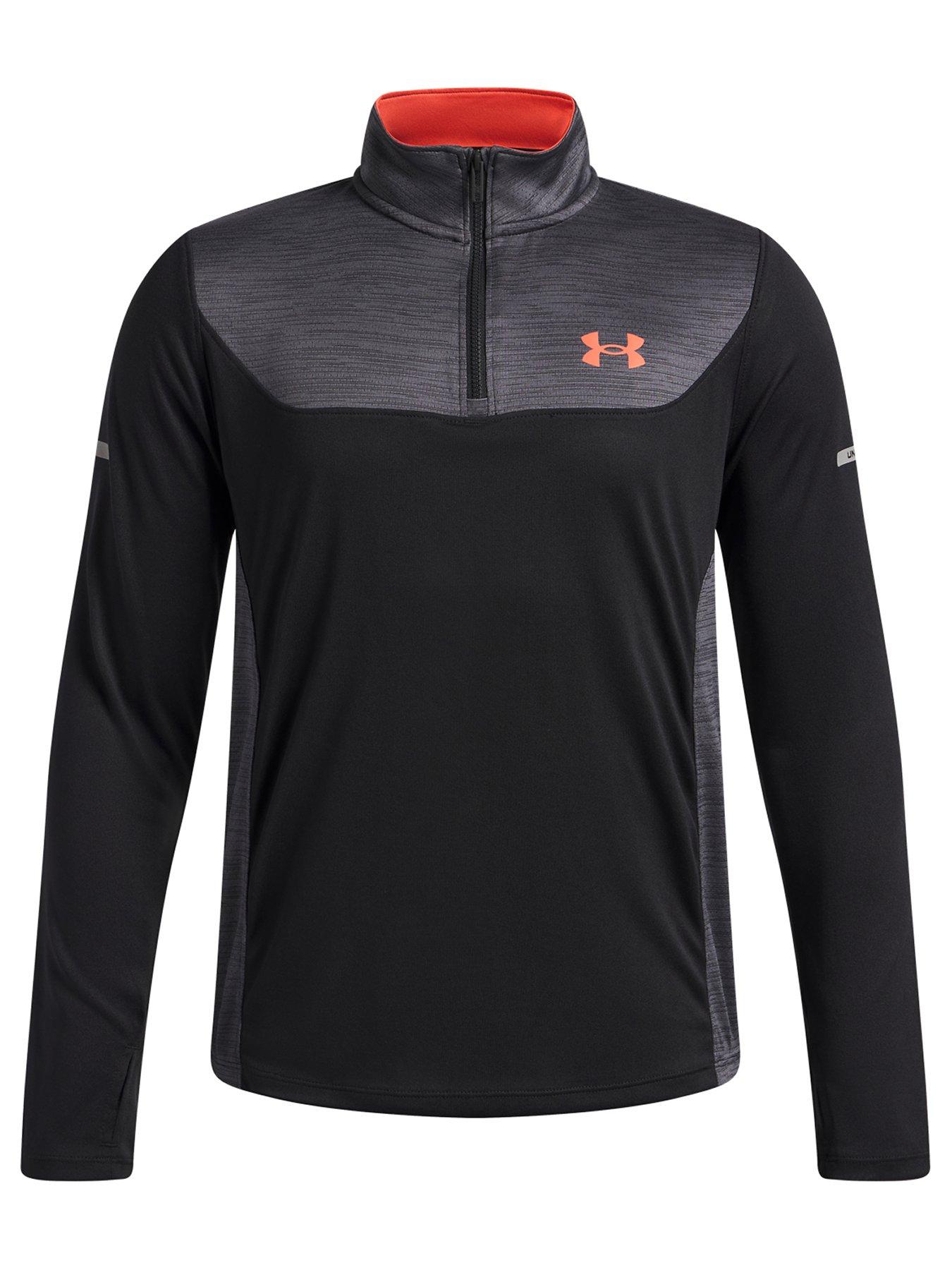 UNDER ARMOUR Junior Boys Training Tech Utility 1/4 Zip Top - Black