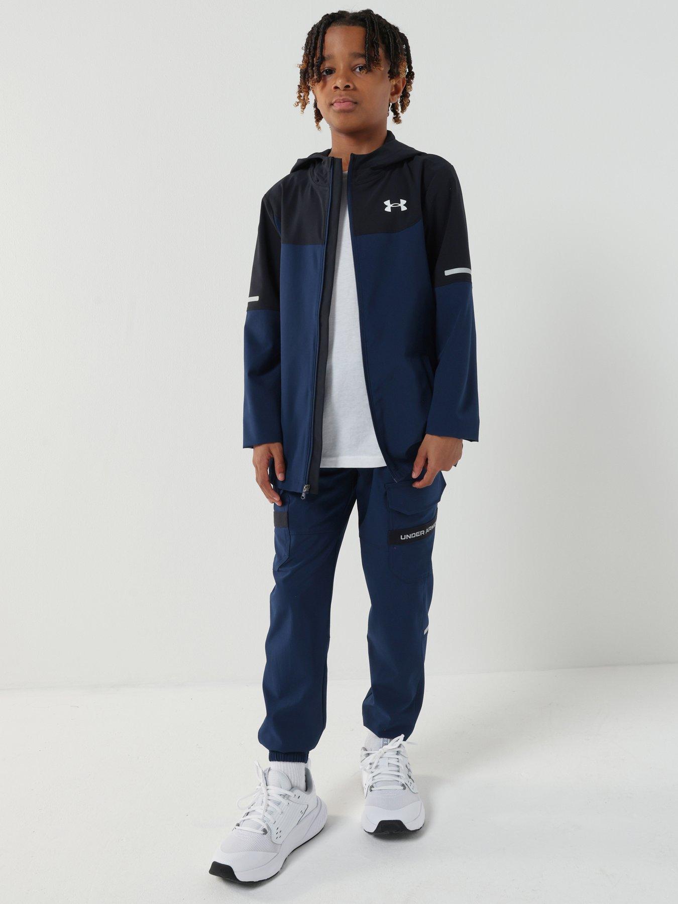 Image 3 of 7 of UNDER ARMOUR Junior Boys Training Tech Utility Jacket - Navy