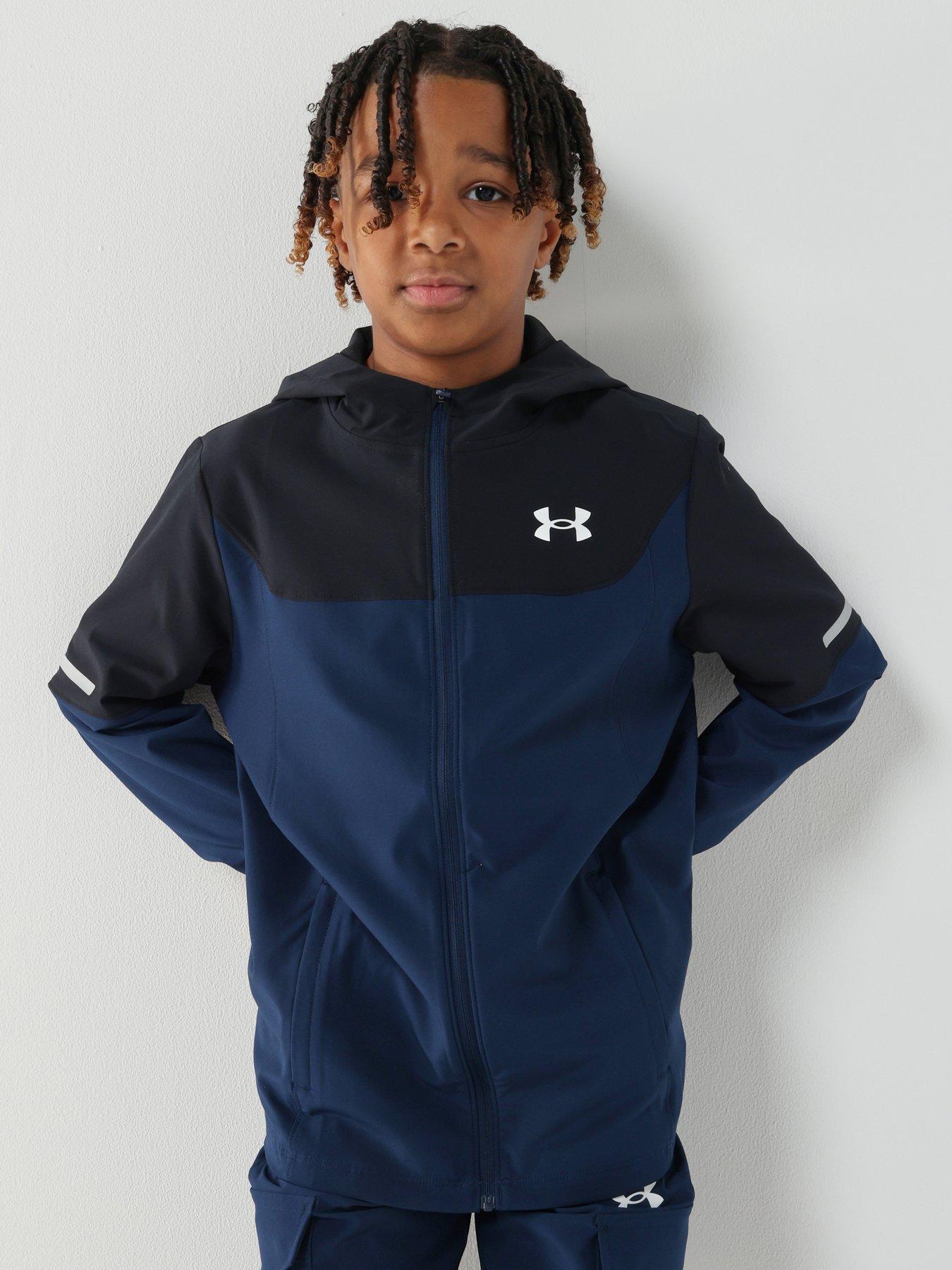 Image 4 of 7 of UNDER ARMOUR Junior Boys Training Tech Utility Jacket - Navy