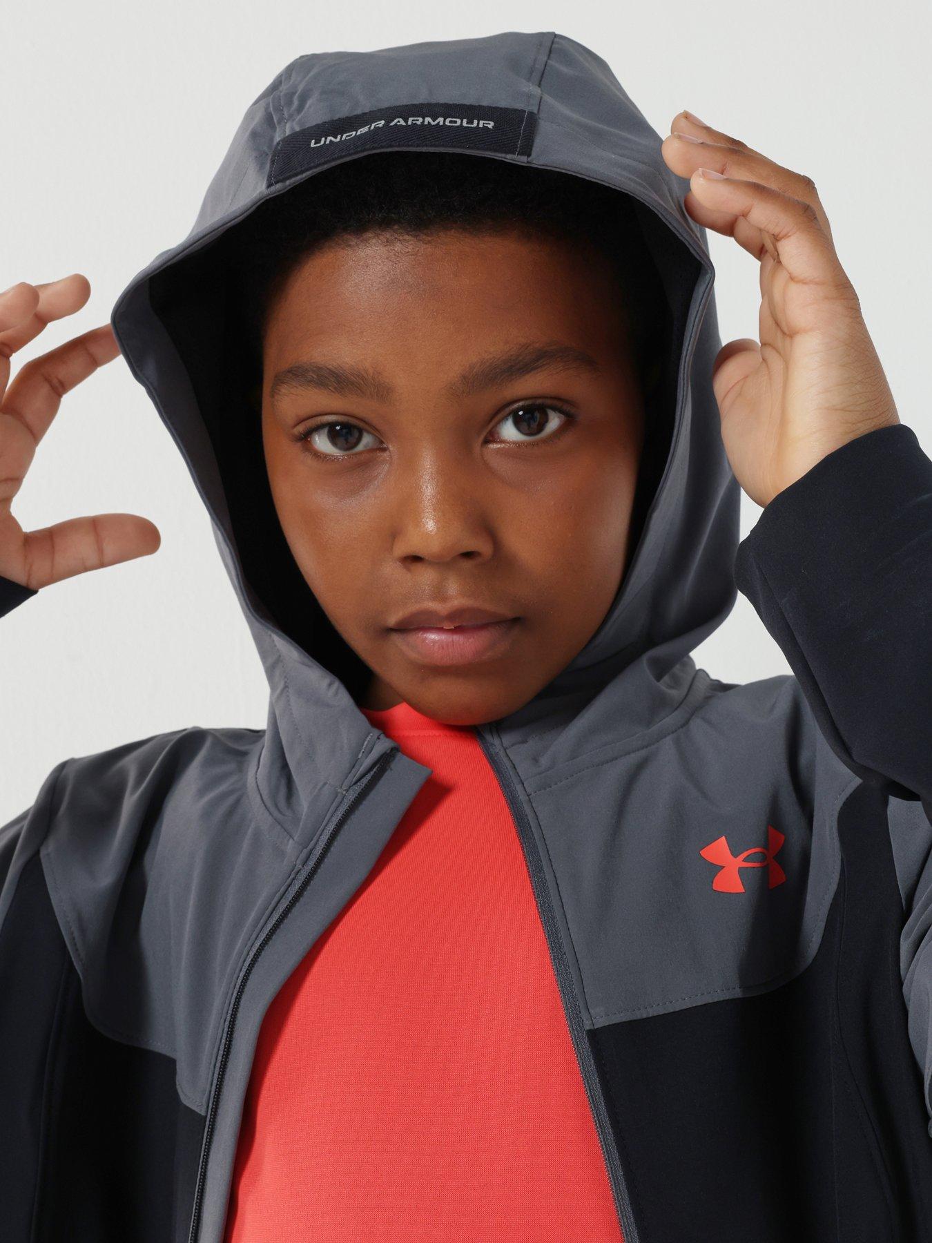 Image 4 of 7 of UNDER ARMOUR Junior Boys Training Tech Utility Jacket - Black