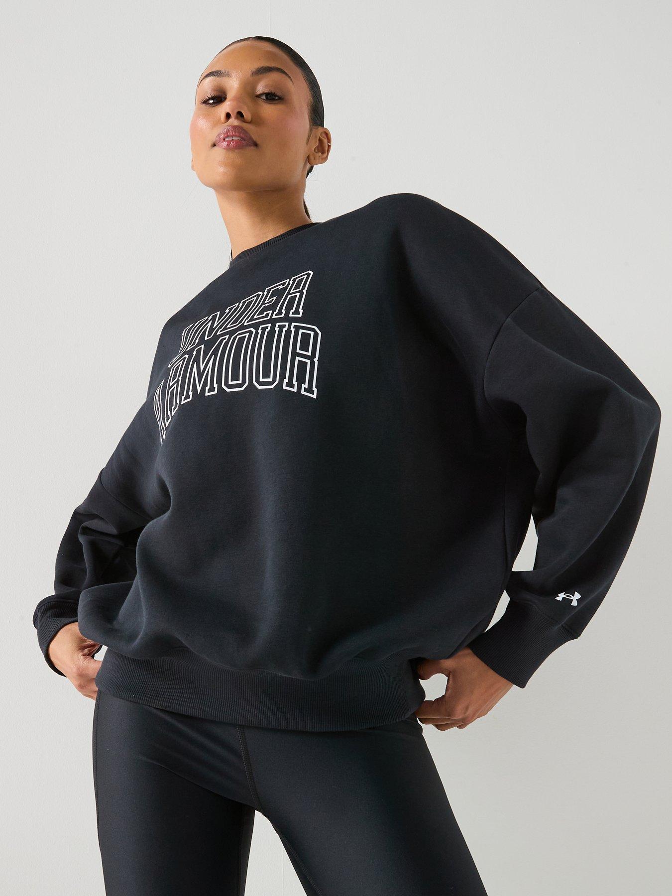 UNDER ARMOUR Womens Rival Fleece Os Crew - Black
