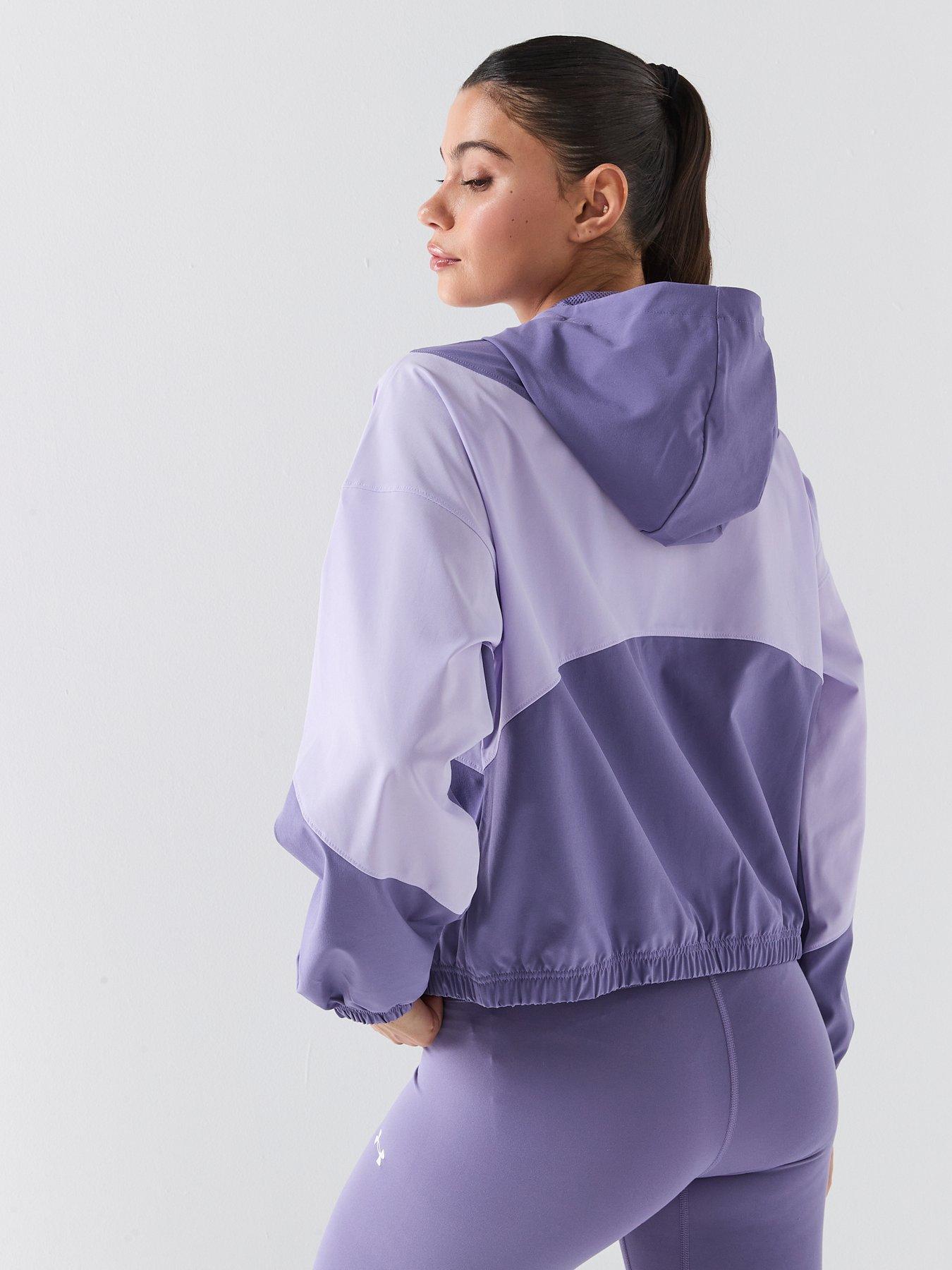 Image 2 of 3 of UNDER ARMOUR Womens Rival Woven Jacket - Purple