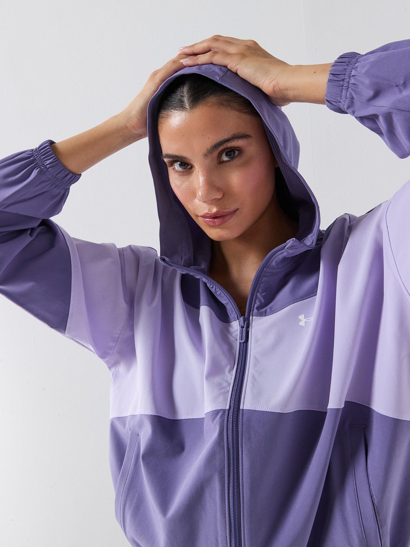 Image 3 of 3 of UNDER ARMOUR Womens Rival Woven Jacket - Purple