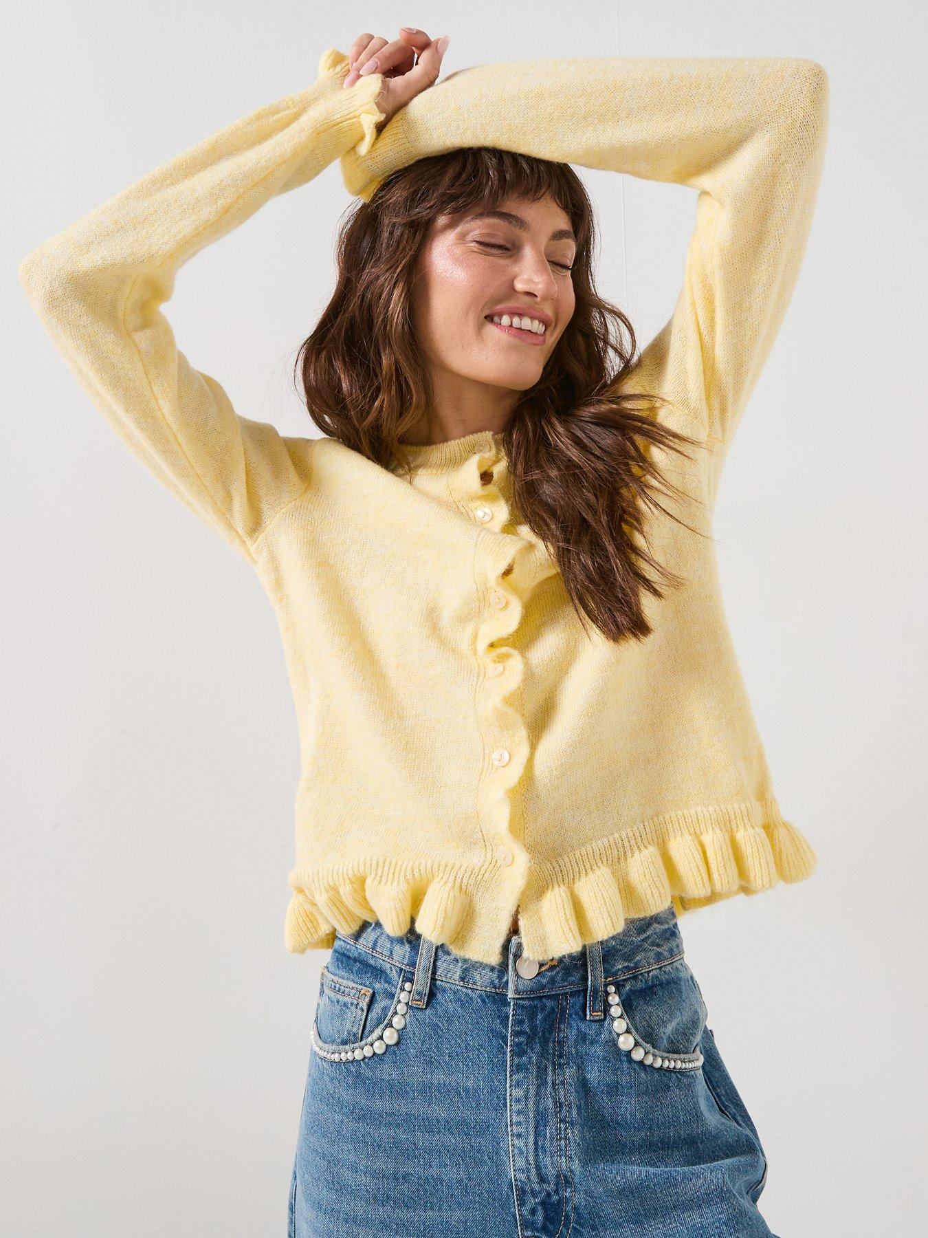 jdy-long-sleeve-frill-knitted-cardigan-yellow