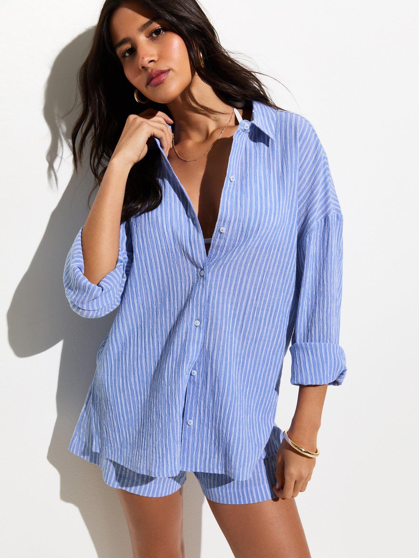 new-look-striped-long-sleeve-beach-shirt-blue
