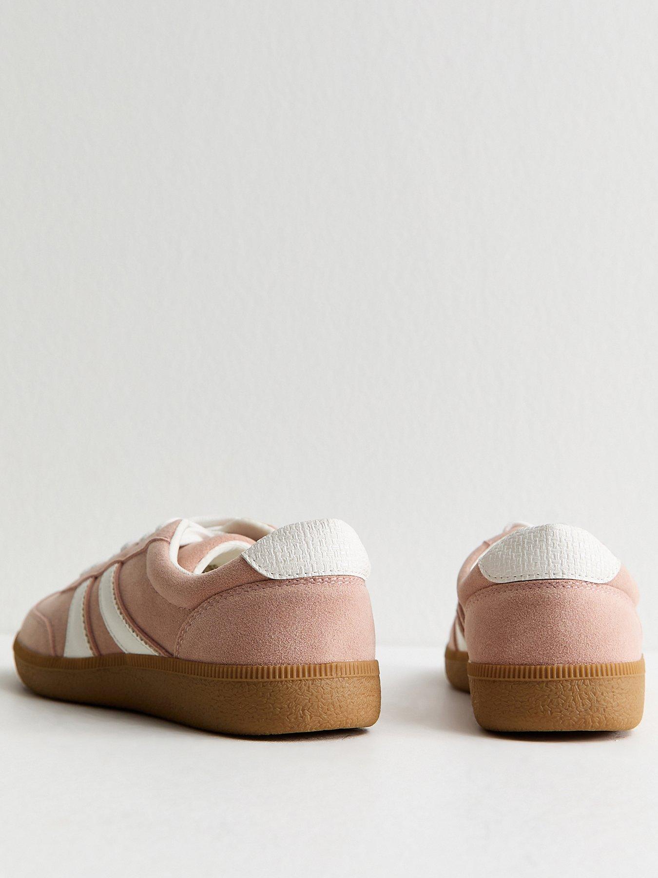 new-look-faux-suede-side-stripe-trainers-light-pinkback
