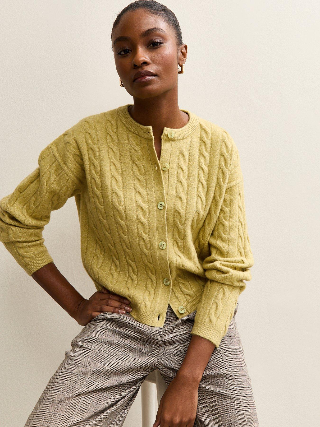 new-look-cable-knit-cardigan-greenoutfit