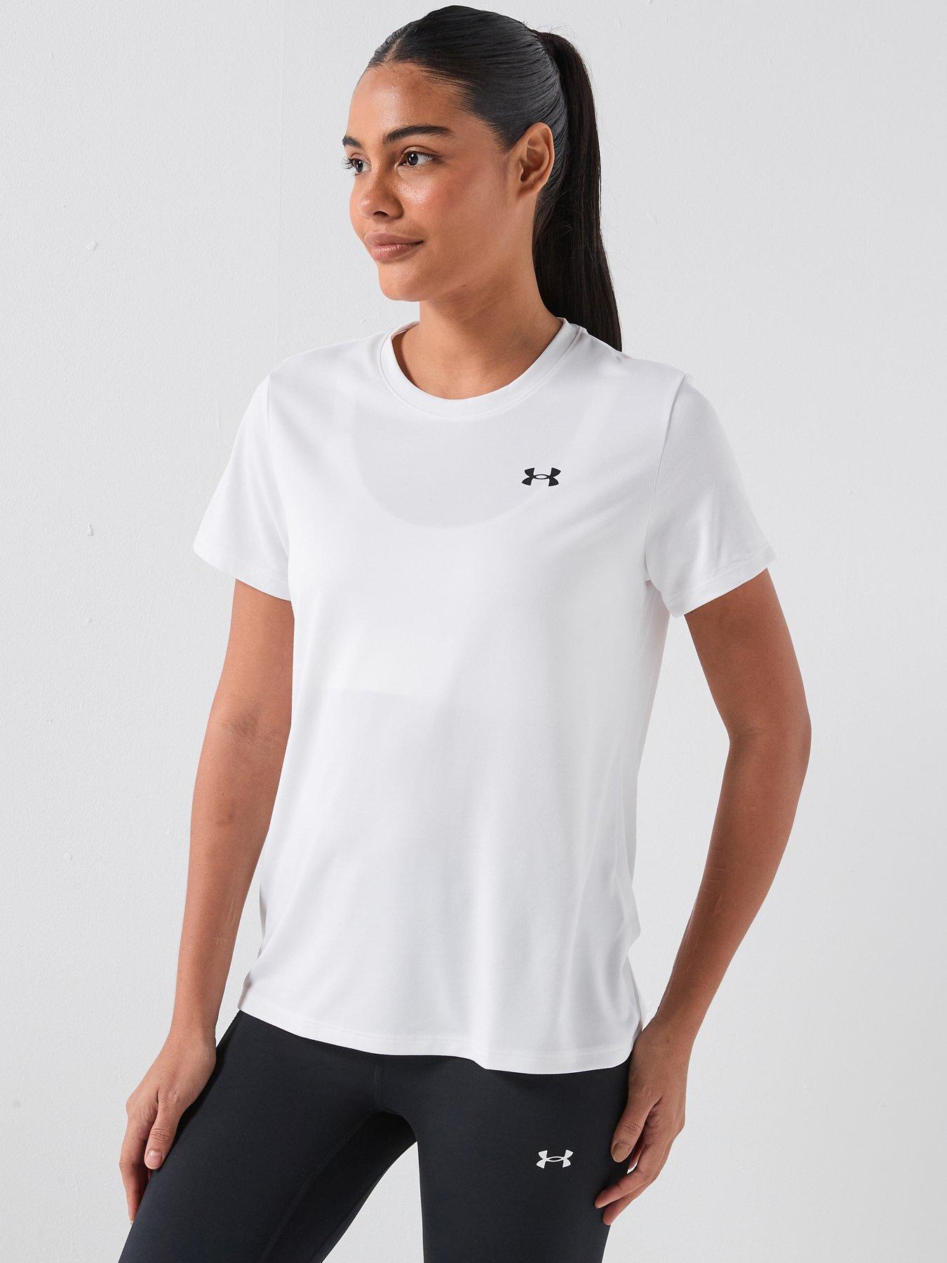 Image 1 of 6 of UNDER ARMOUR Womens Training Tech Short Sleeve Crew Neck T-Shirt - White