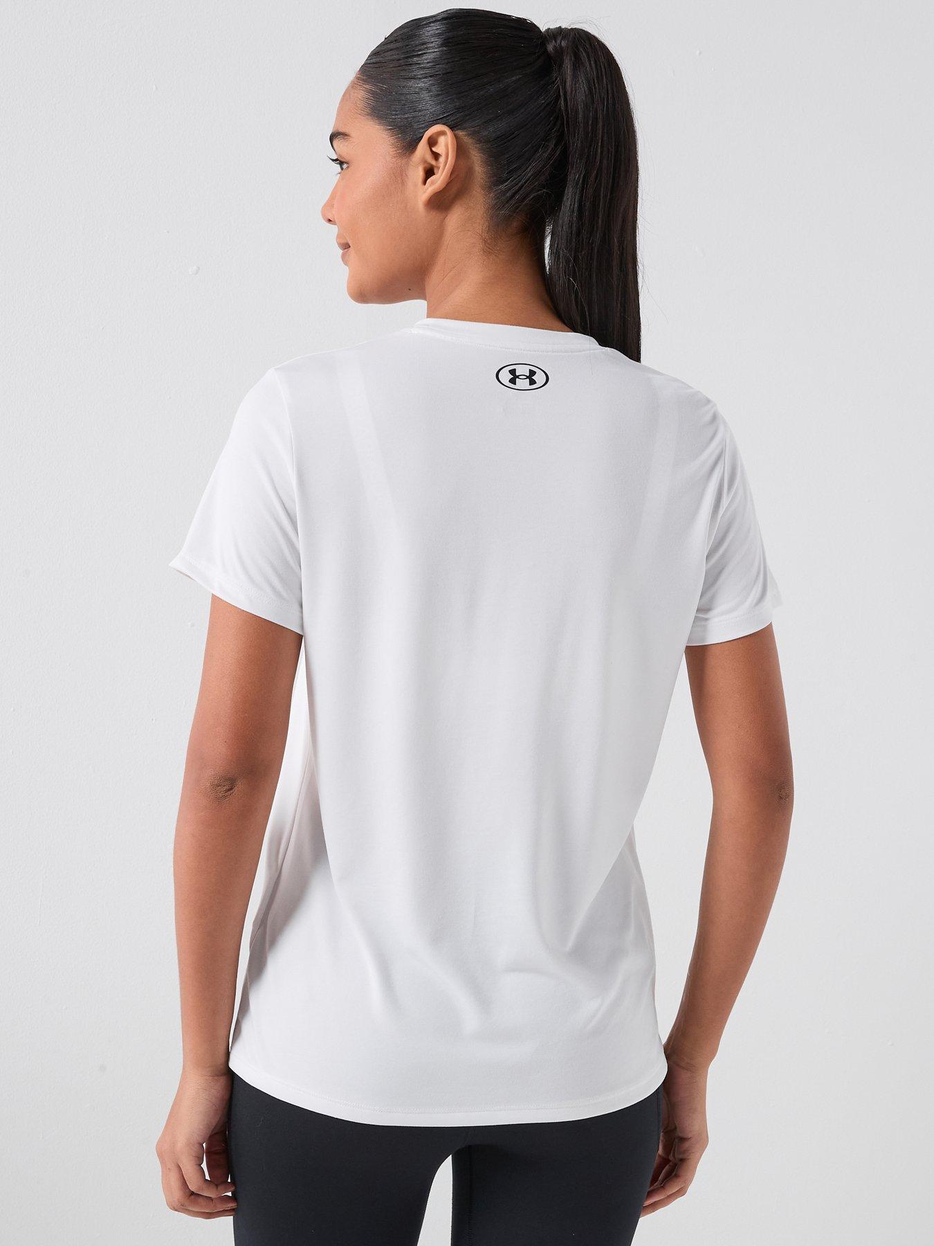 Image 2 of 6 of UNDER ARMOUR Womens Training Tech Short Sleeve Crew Neck T-Shirt - White
