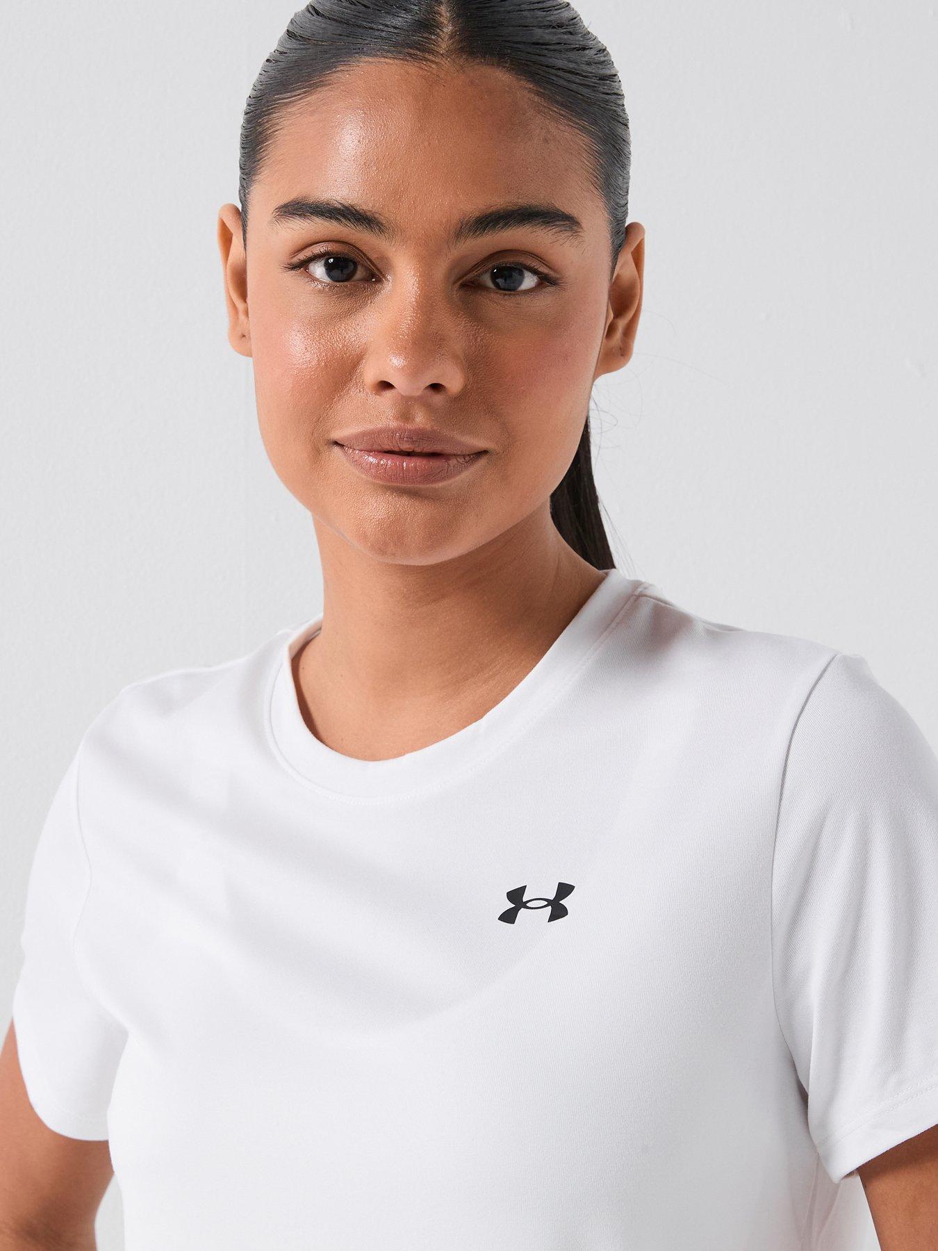 Image 4 of 6 of UNDER ARMOUR Womens Training Tech Short Sleeve Crew Neck T-Shirt - White