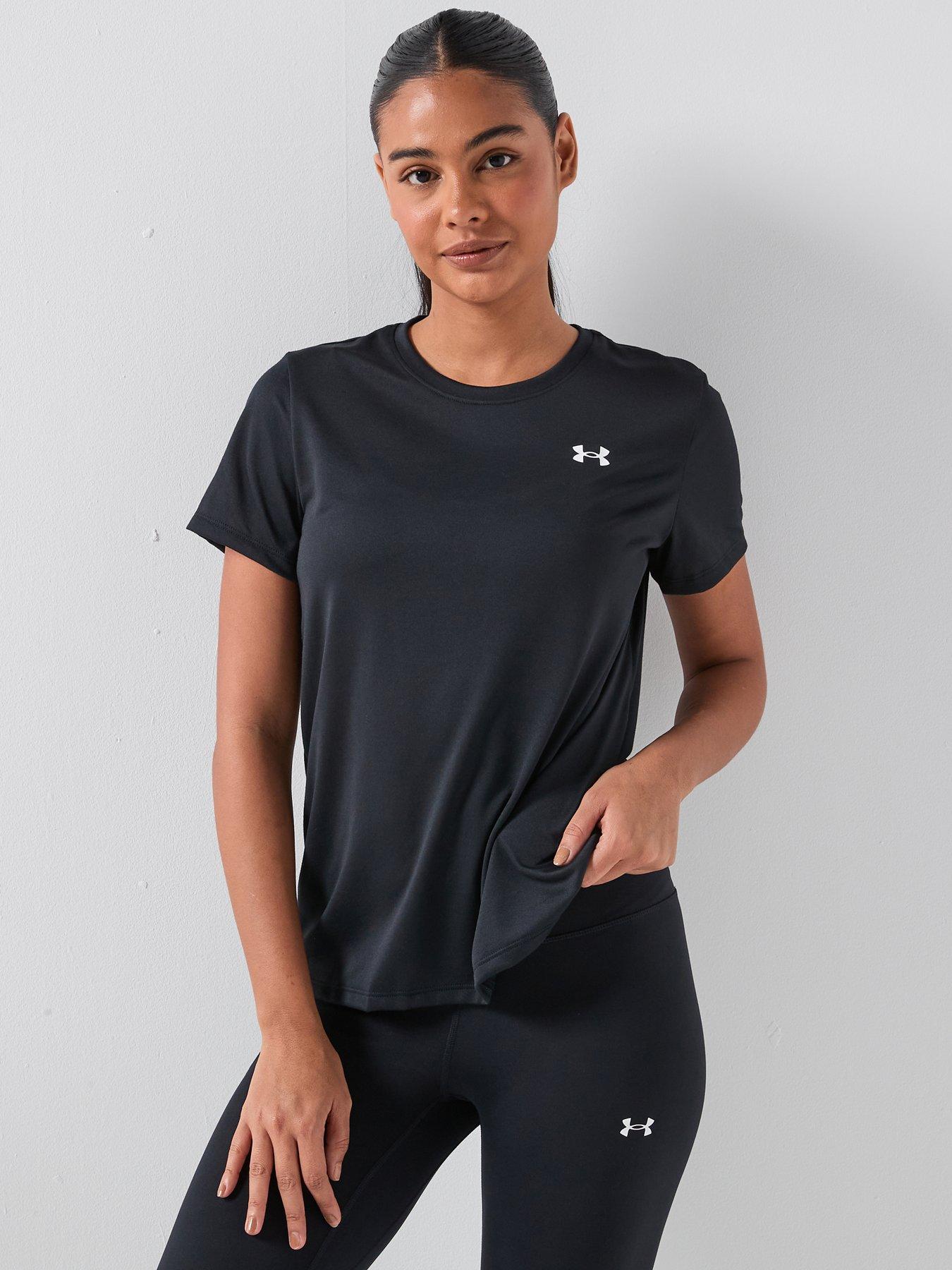 UNDER ARMOUR Womens Training Tech Short Sleeve Crew Neck T-shirt - Black