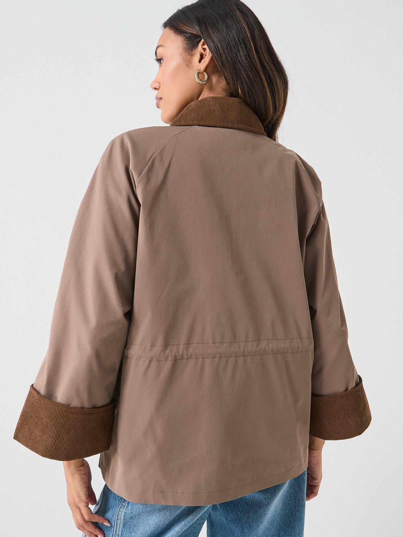 only-orchid-corduroy-collar-and-cuff-jacket-brownstillFront