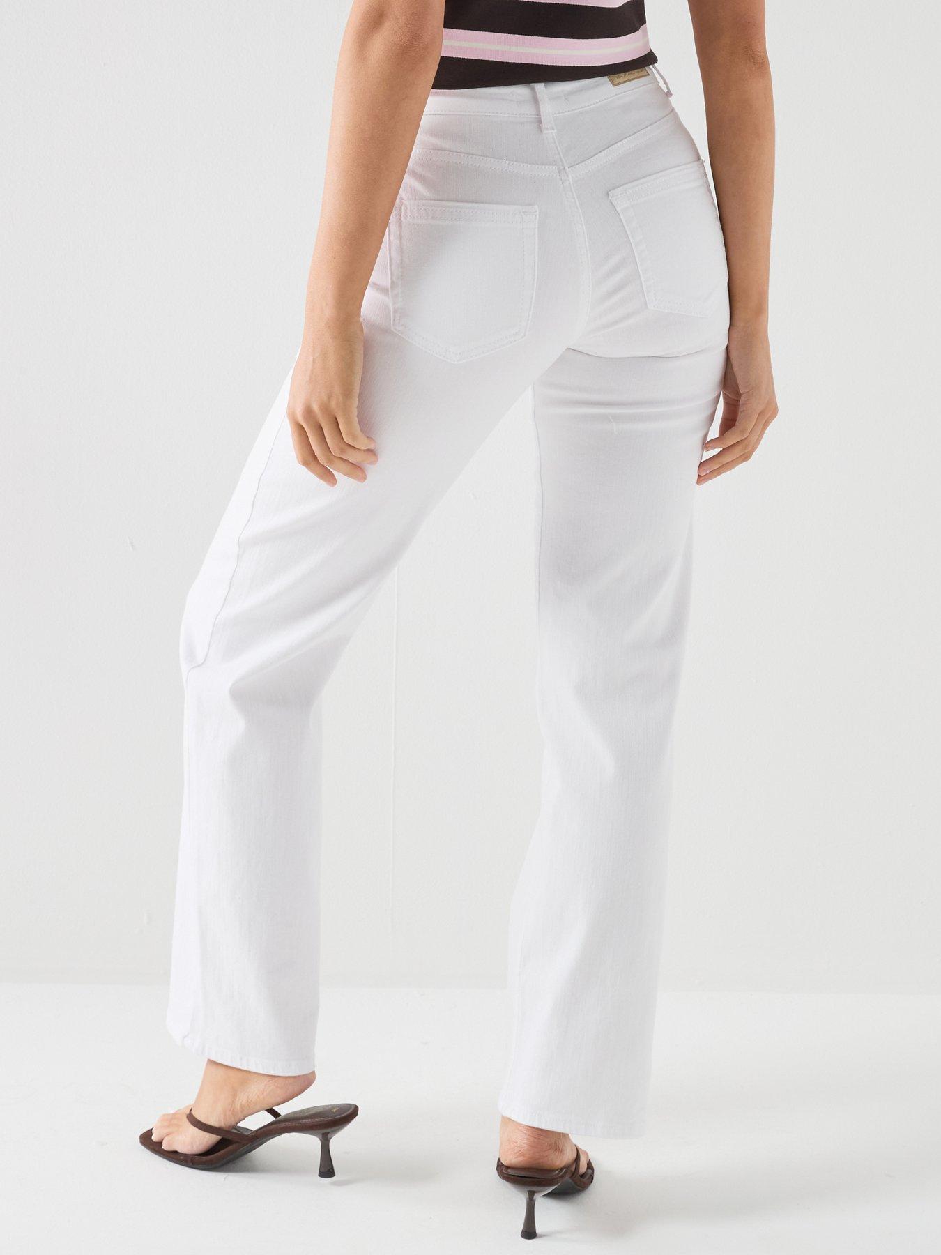 Image 2 of 6 of Only Onlblush Mid Waist Straight Fit Jeans - White