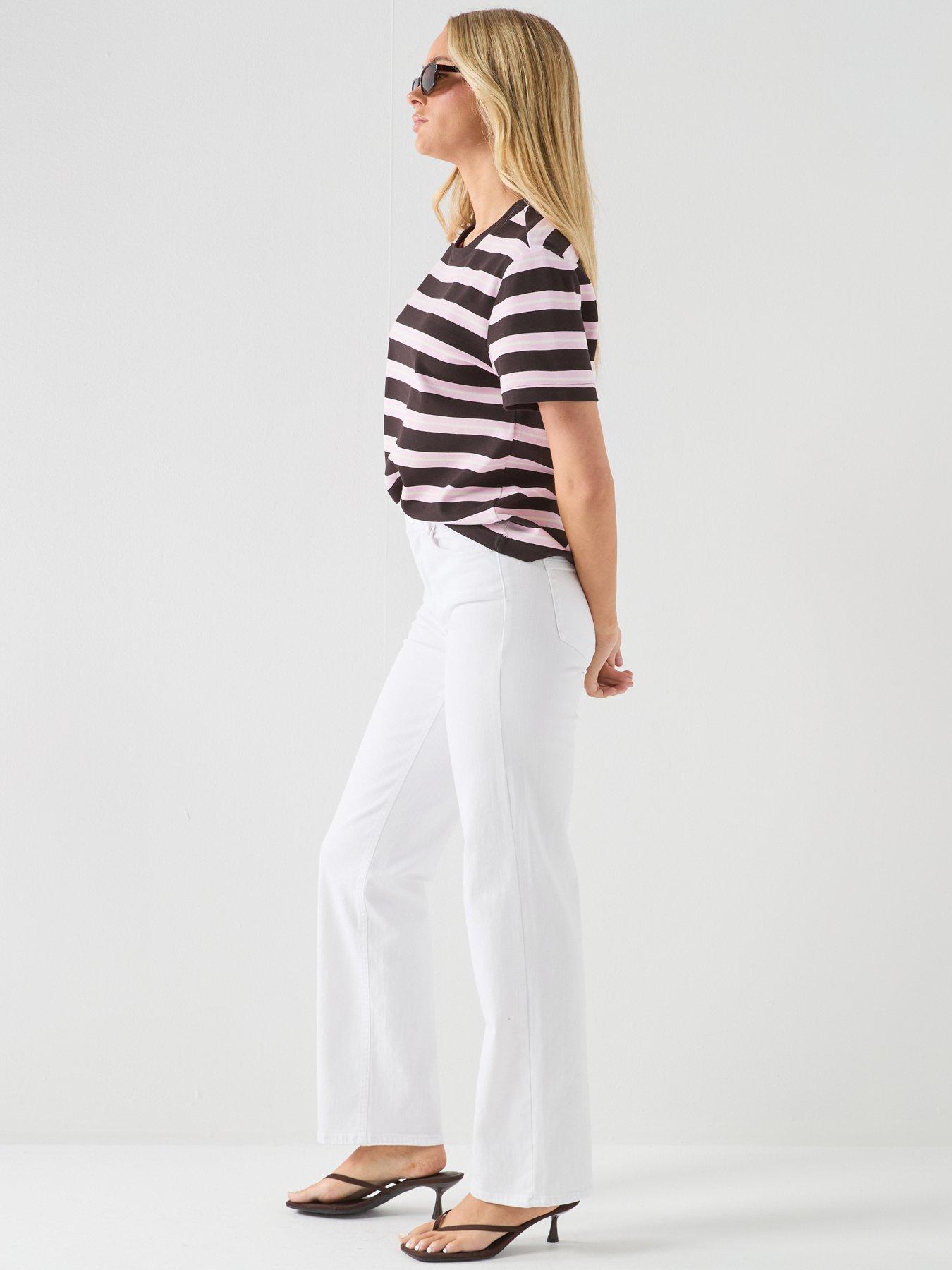Image 3 of 6 of Only Onlblush Mid Waist Straight Fit Jeans - White