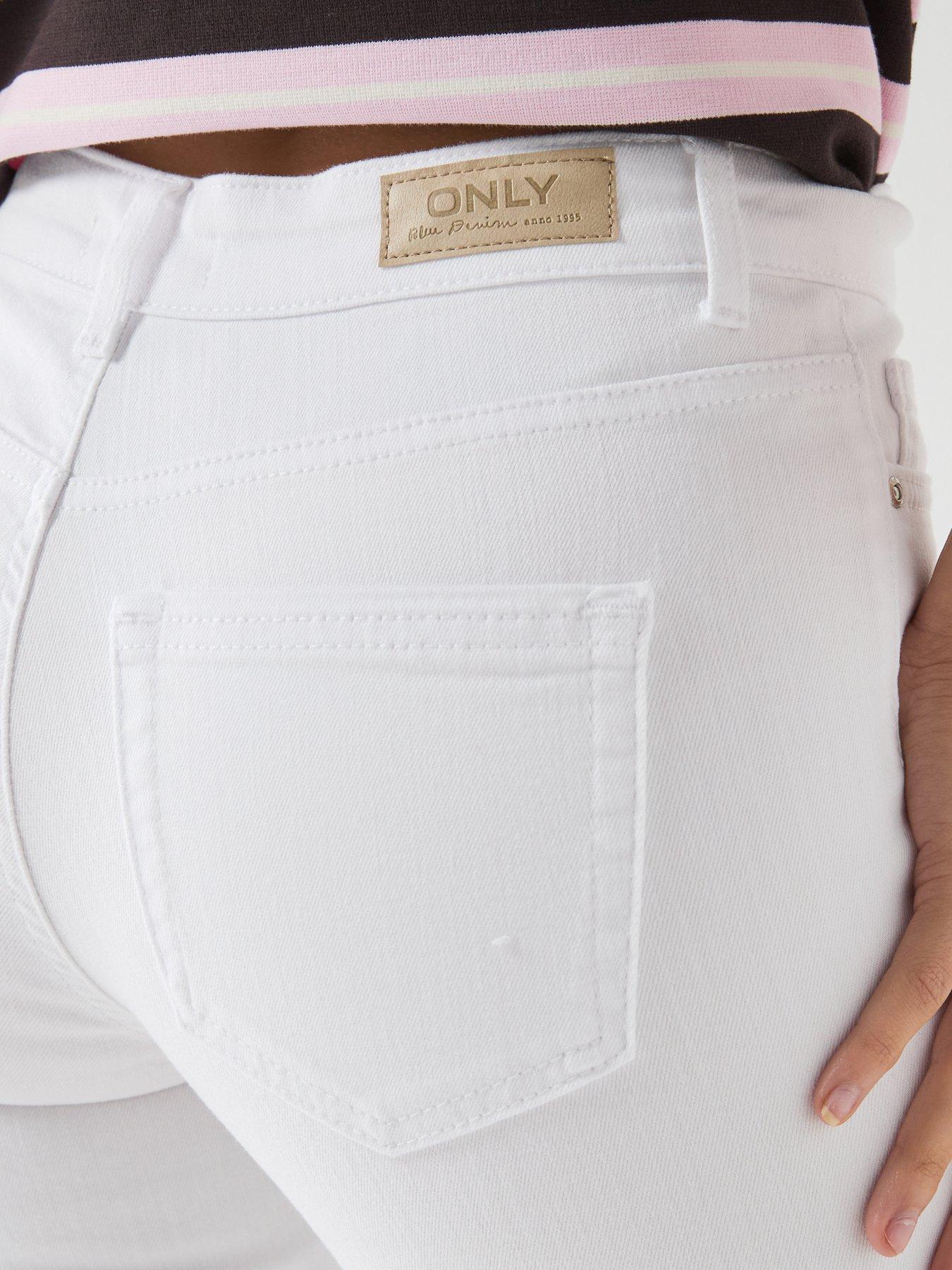 Image 5 of 6 of Only Onlblush Mid Waist Straight Fit Jeans - White