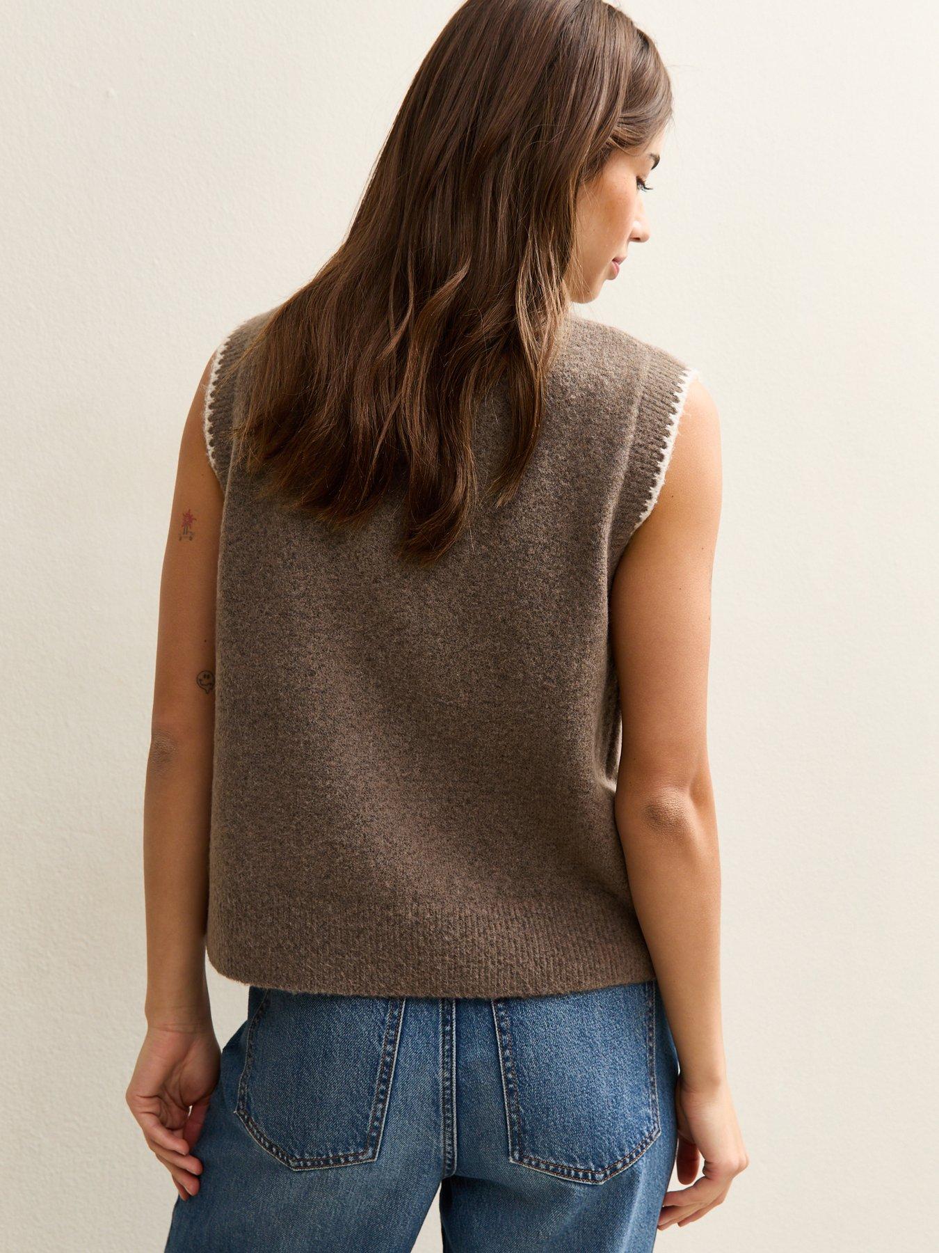 new-look-blanket-stitch-knit-waistcoat-minkstillFront