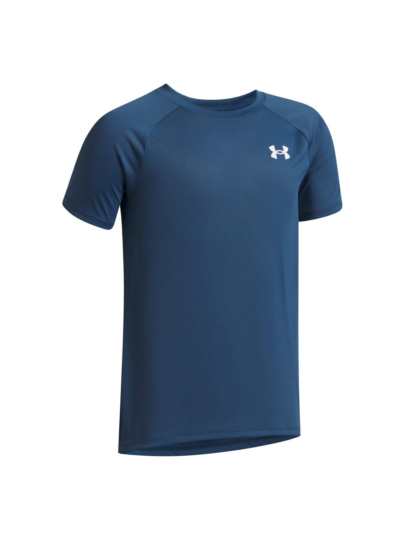 under-armour-junior-boys-training-tech-short-sleeve-crew-neck-t-shirt-blueoutfit
