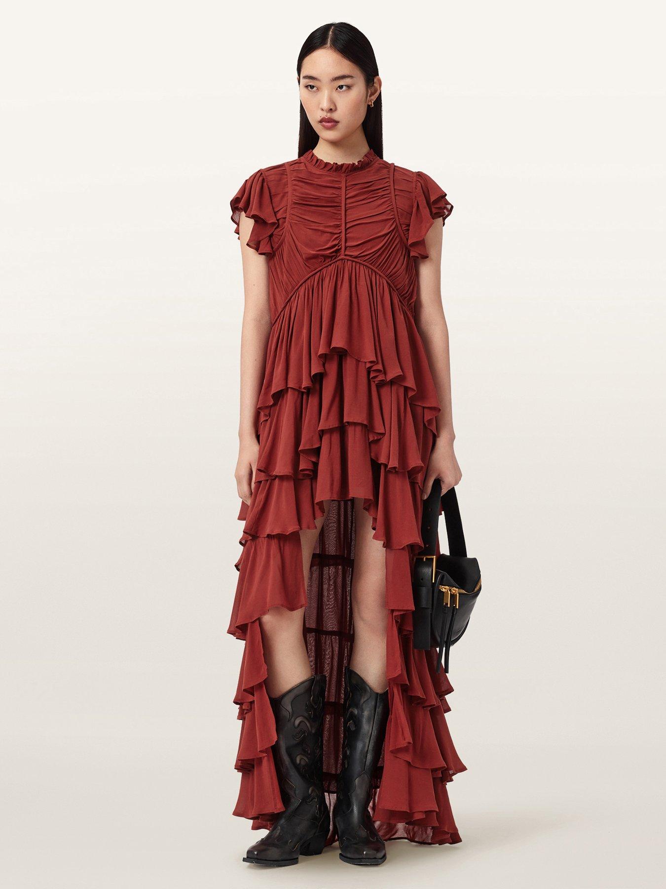allsaints-shaela-frilled-maxi-dress-paprika-redfront
