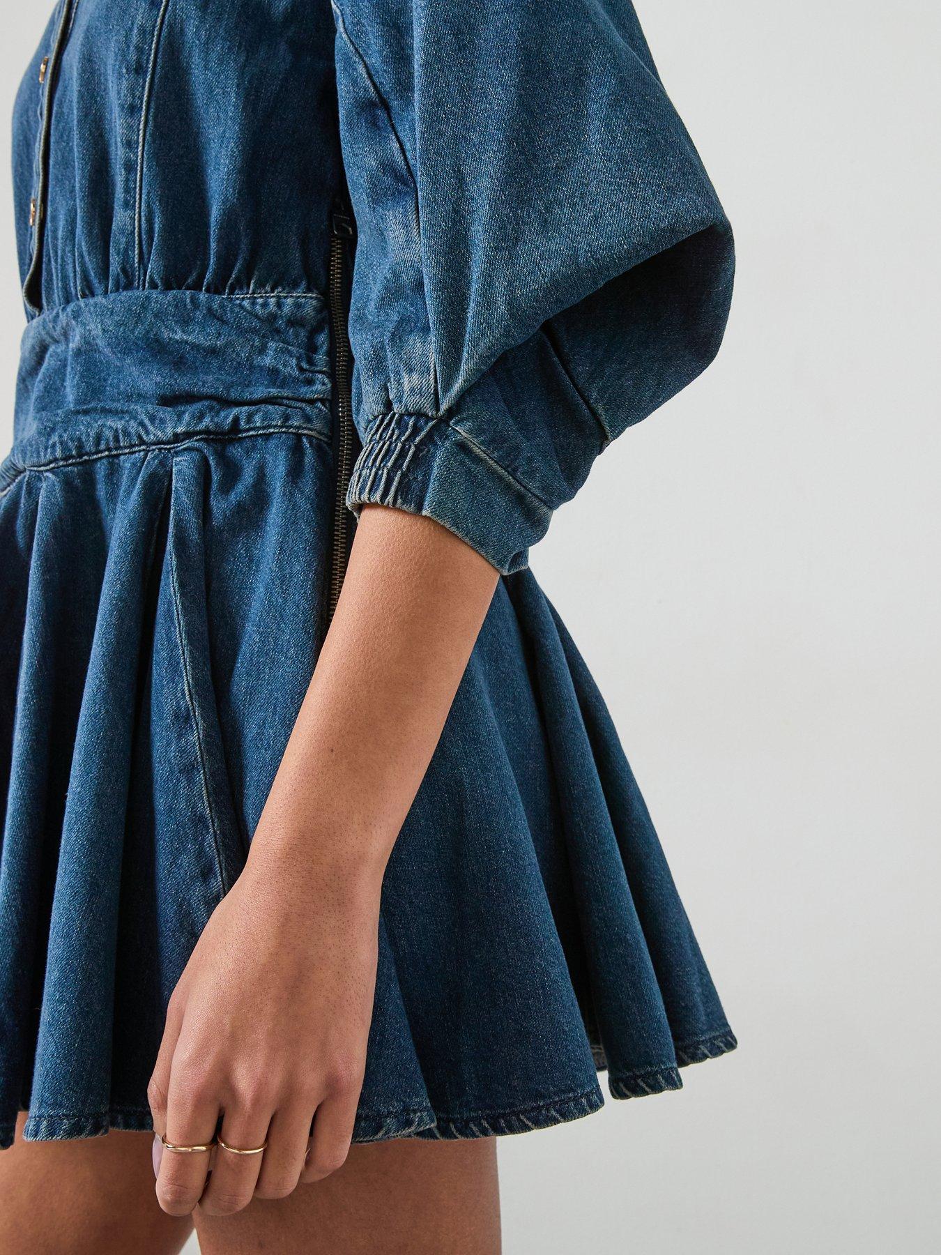 allsaints-arlo-denim-dress-mid-indigooutfit