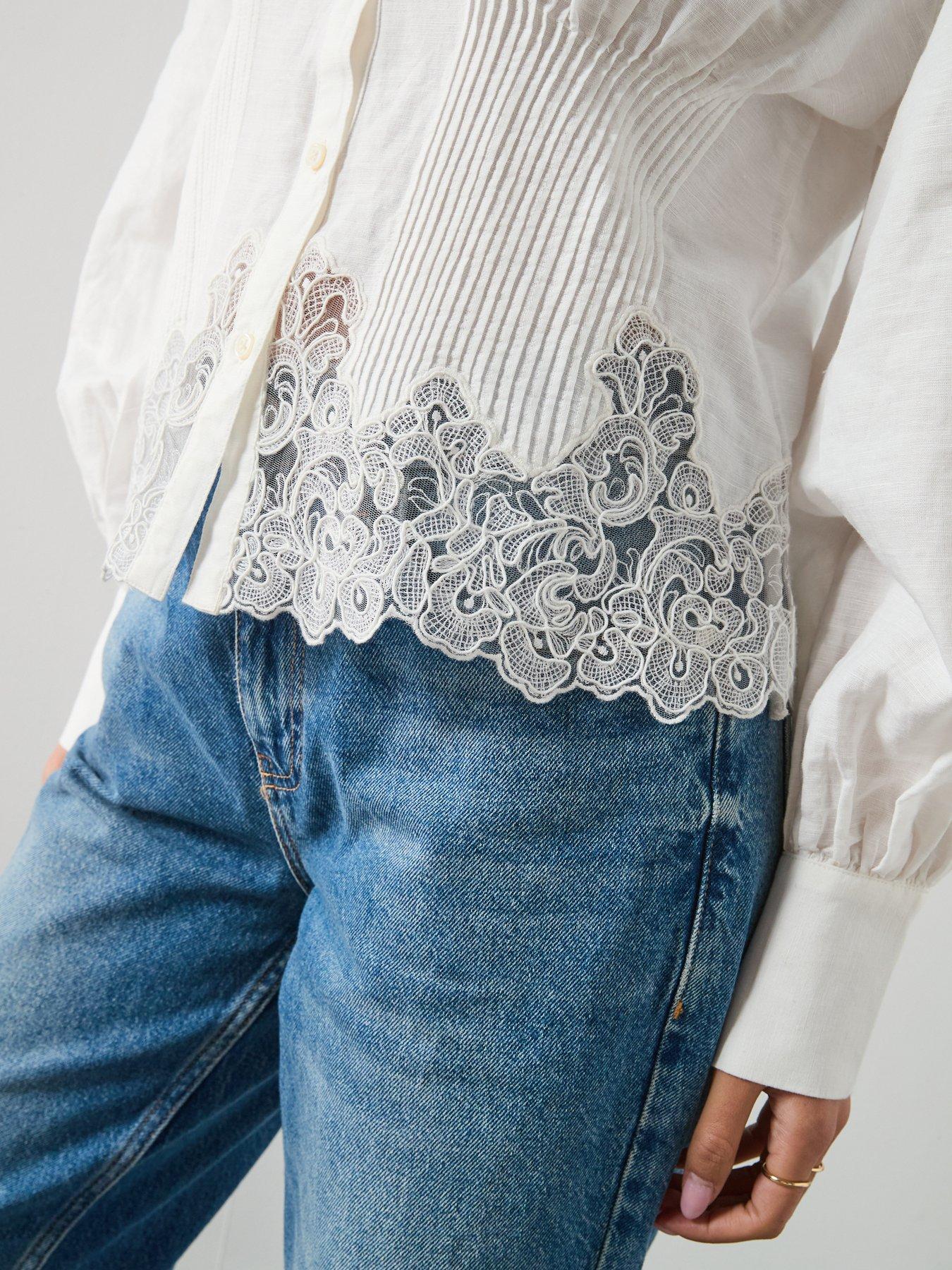 Image 5 of 6 of AllSaints Carol Shirt - White