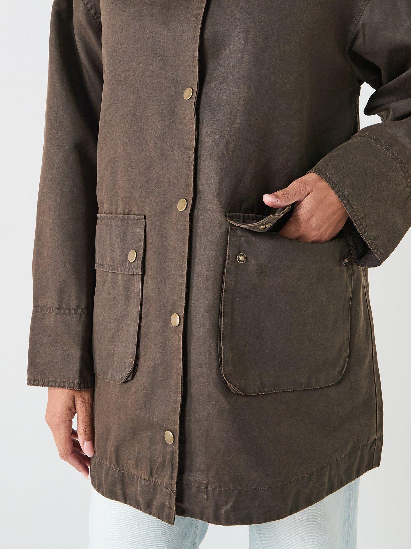 jdy-ruby-coated-jacket-browndetail