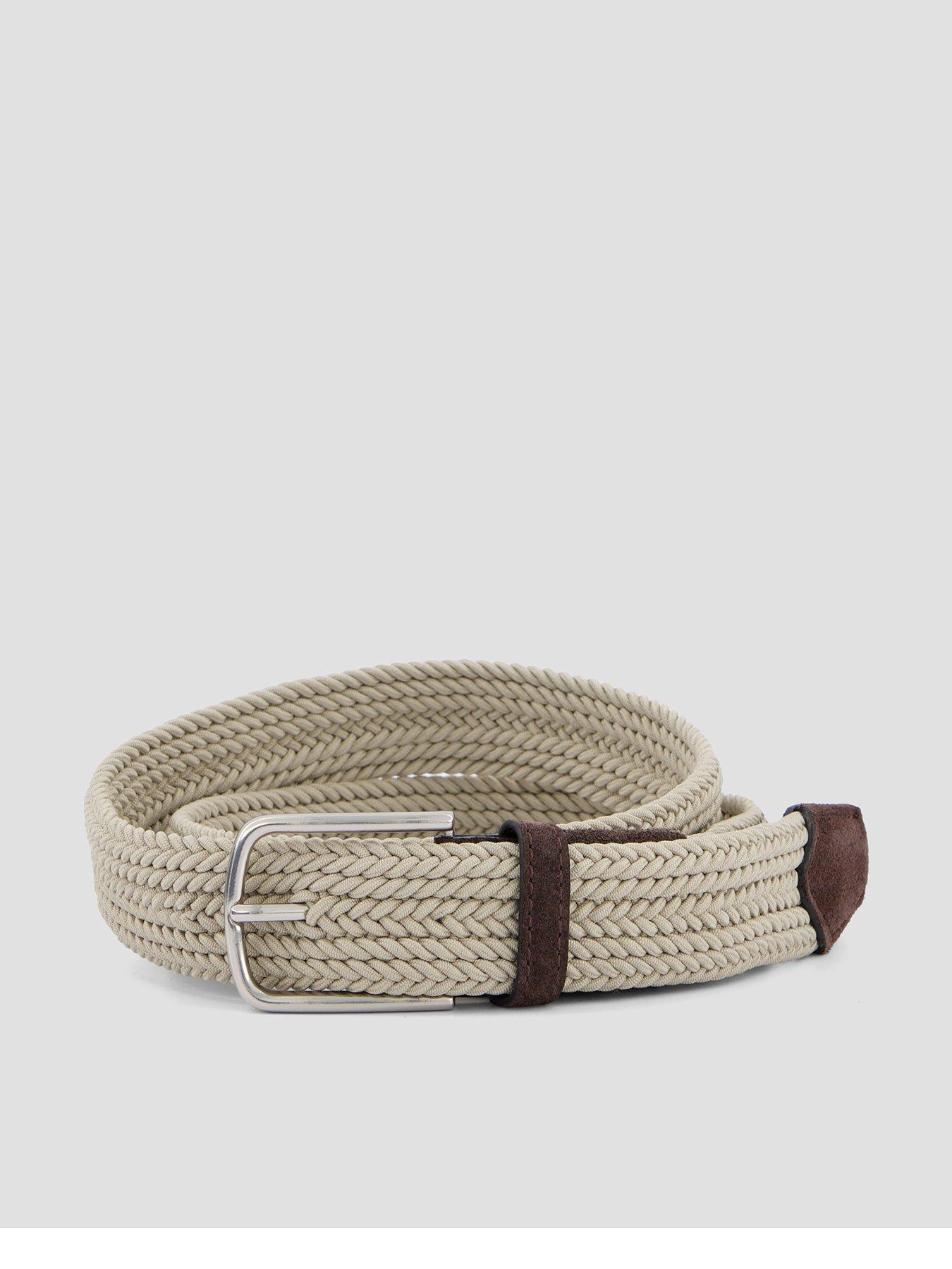 mango-elastic-woven-belt-beige