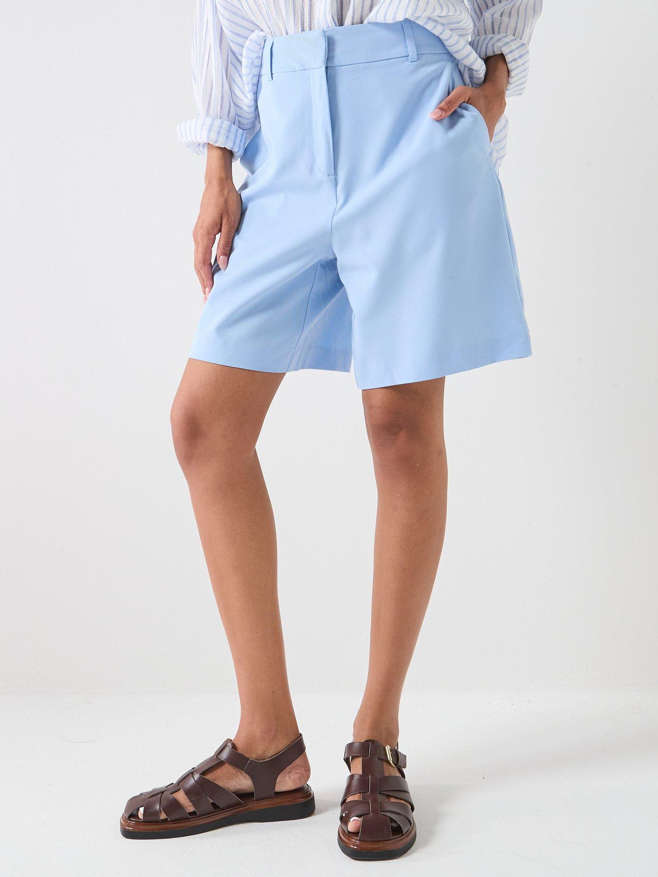 vero-moda-zelda-high-waist-loose-shorts-blue