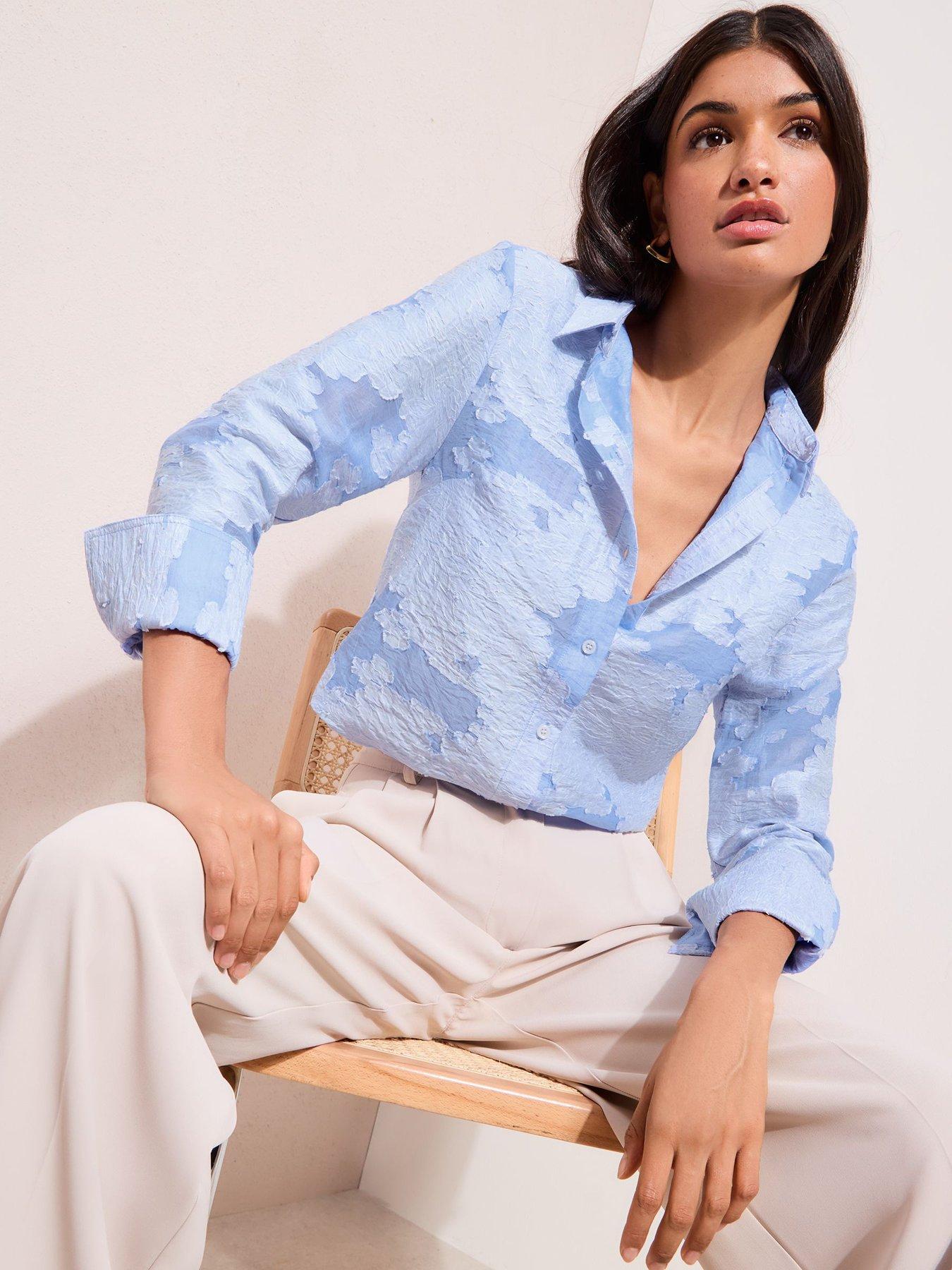 Image 1 of 4 of Friends Like These Textured Shirt - Blue