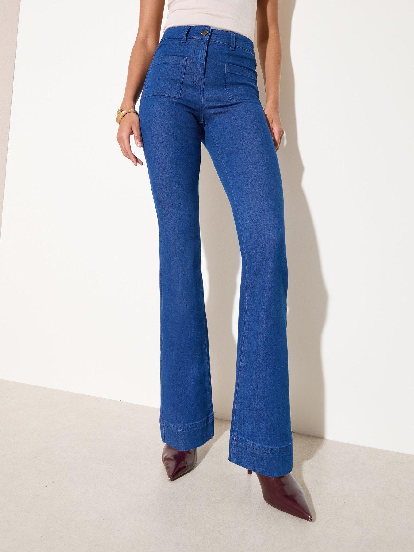 Image 1 of 5 of Friends Like These Pocket Flare Jean - Blue