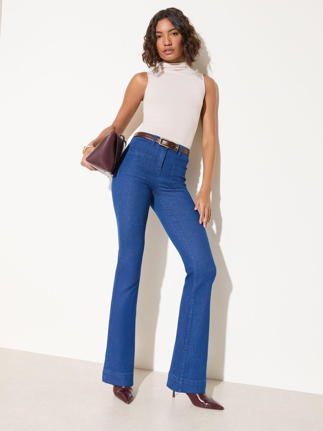 Image 3 of 5 of Friends Like These Pocket Flare Jean - Blue