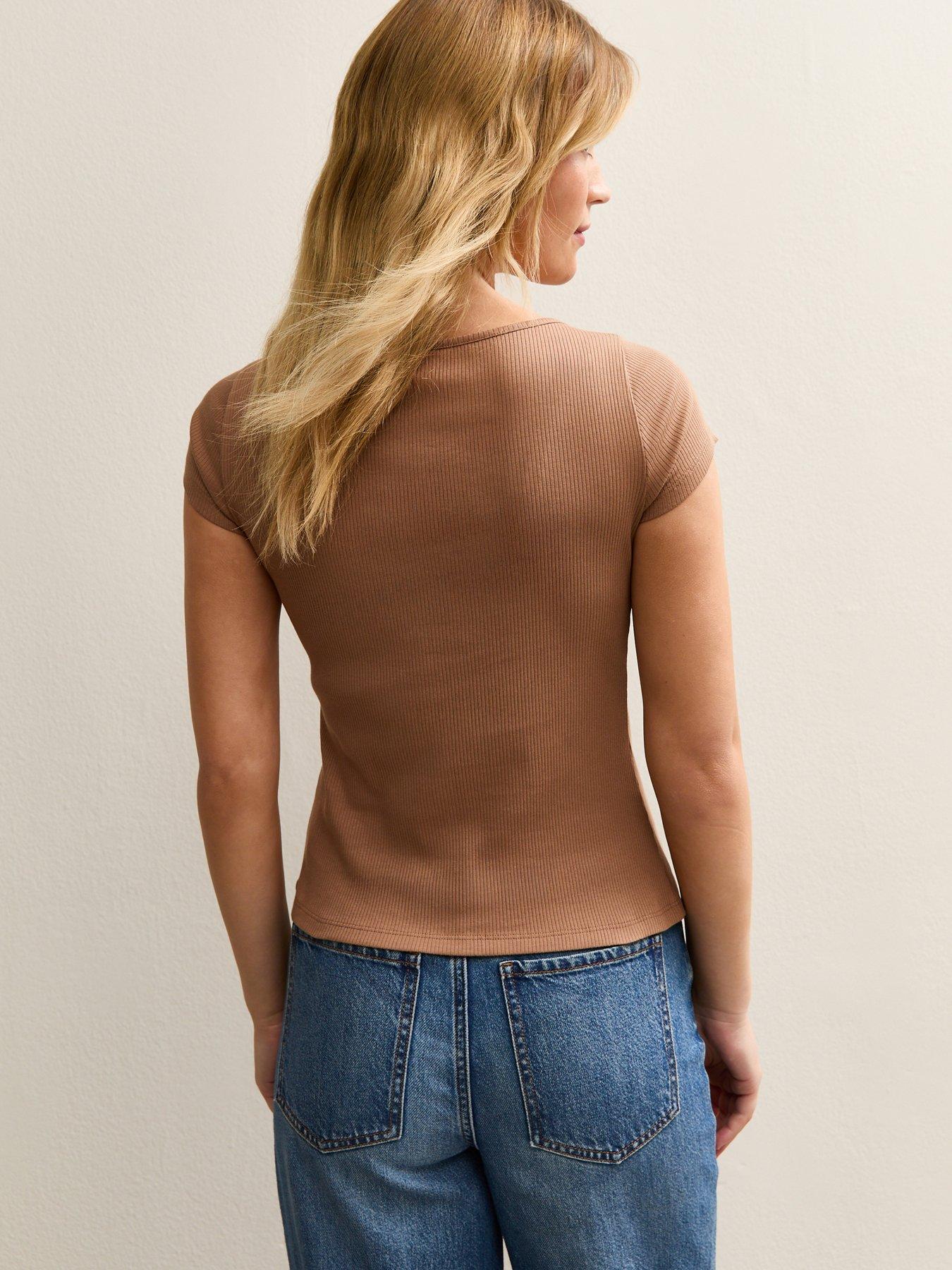 new-look-button-through-baby-tee-light-brownstillFront