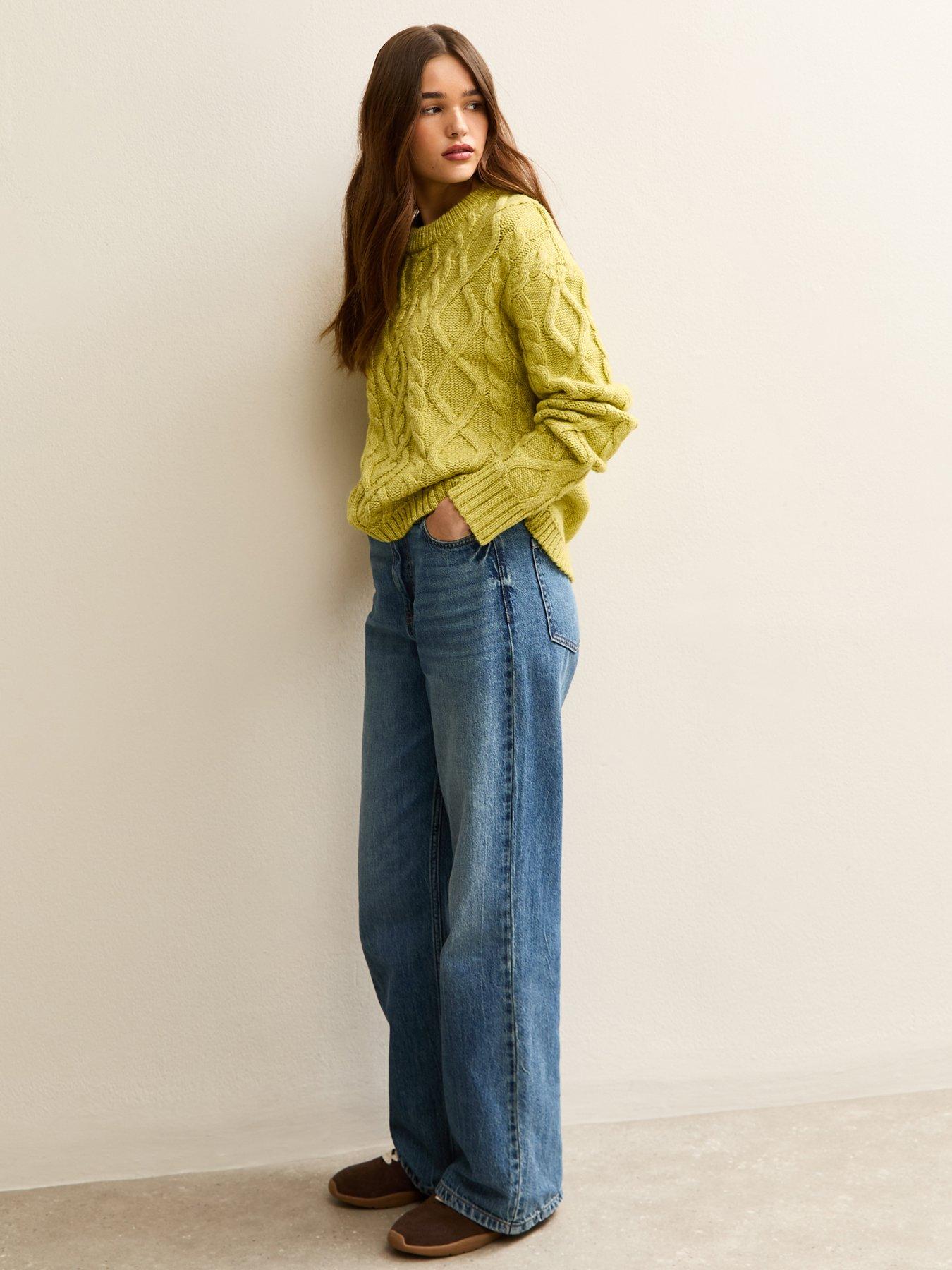new-look-midweight-cable-knit-jumper-bright-greenoutfit
