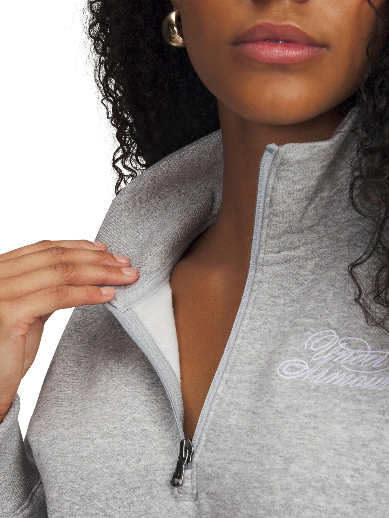 under-armour-womens-rival-fleece-12-zip-top-greyoutfit