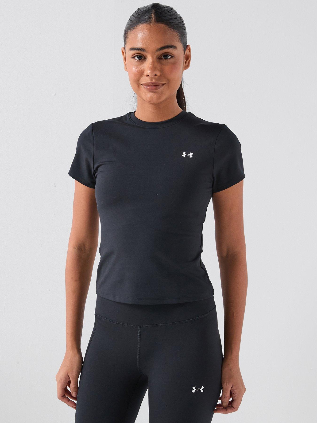 UNDER ARMOUR Womens Training Motion Short Sleeve T-Shirt - Black