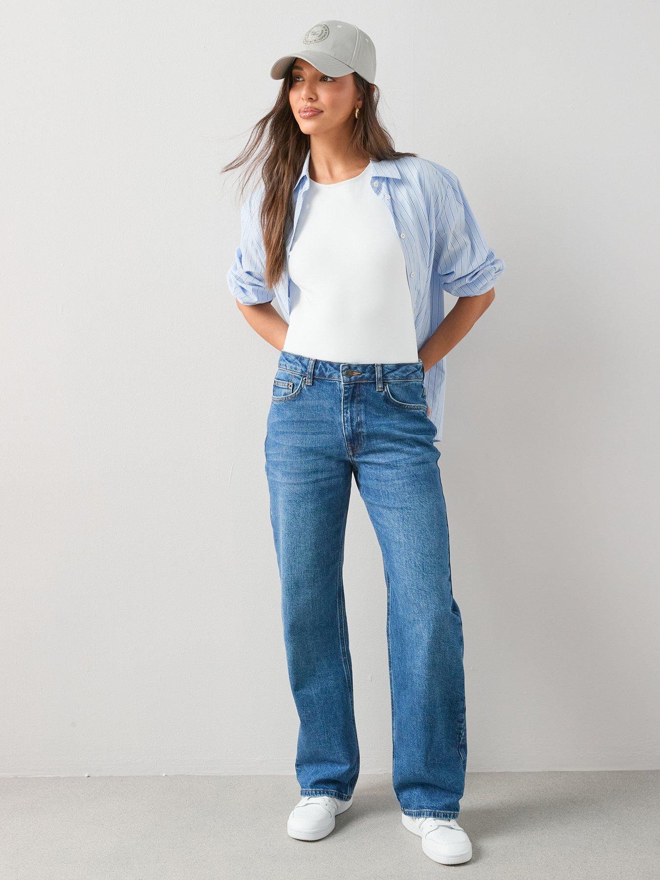 The Very Collection Baggy Low Rise Jeans - Mid Wash