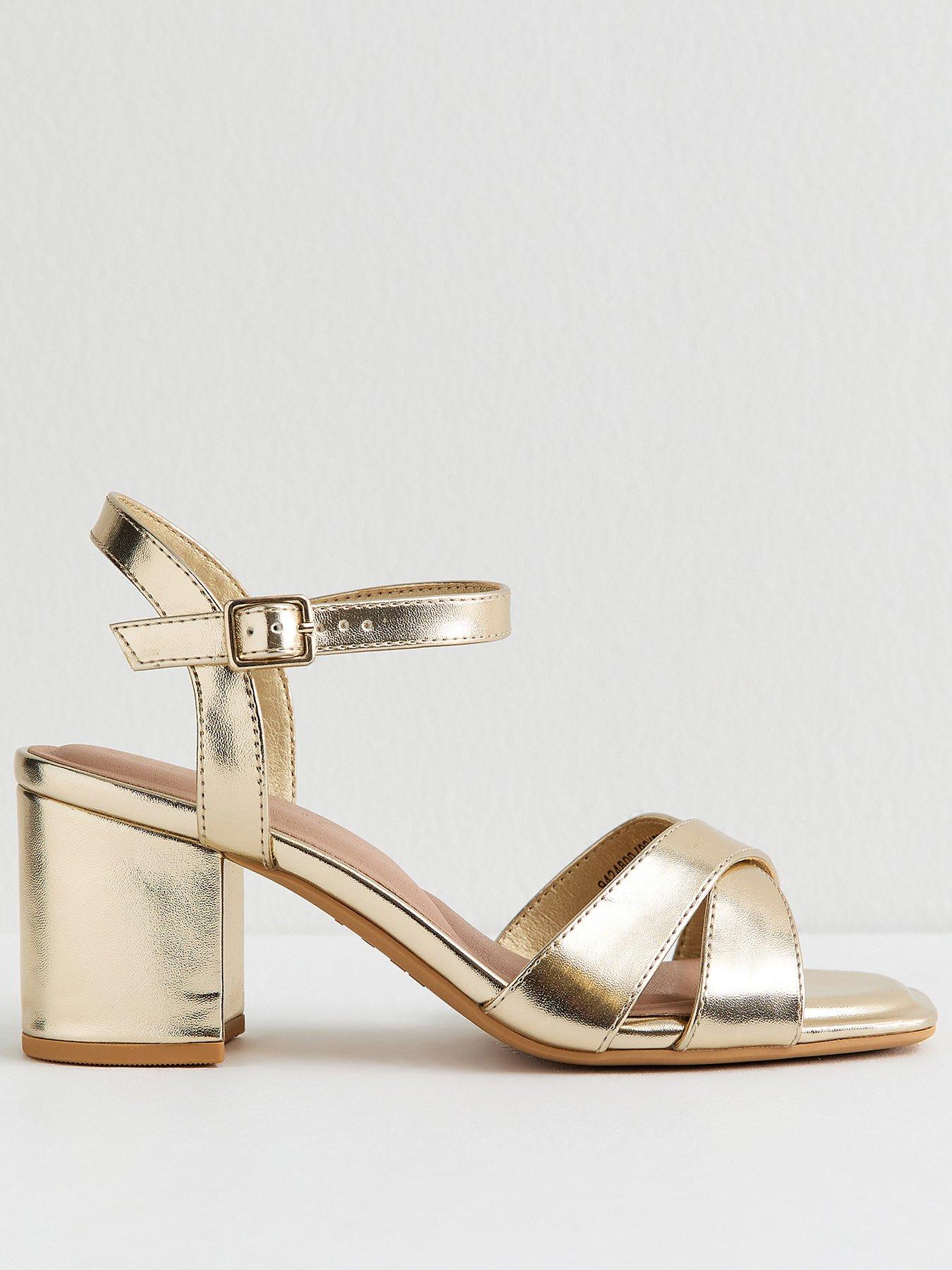 new-look-wide-fit-gold-cross-strap-block-heel-sandalsstillFront