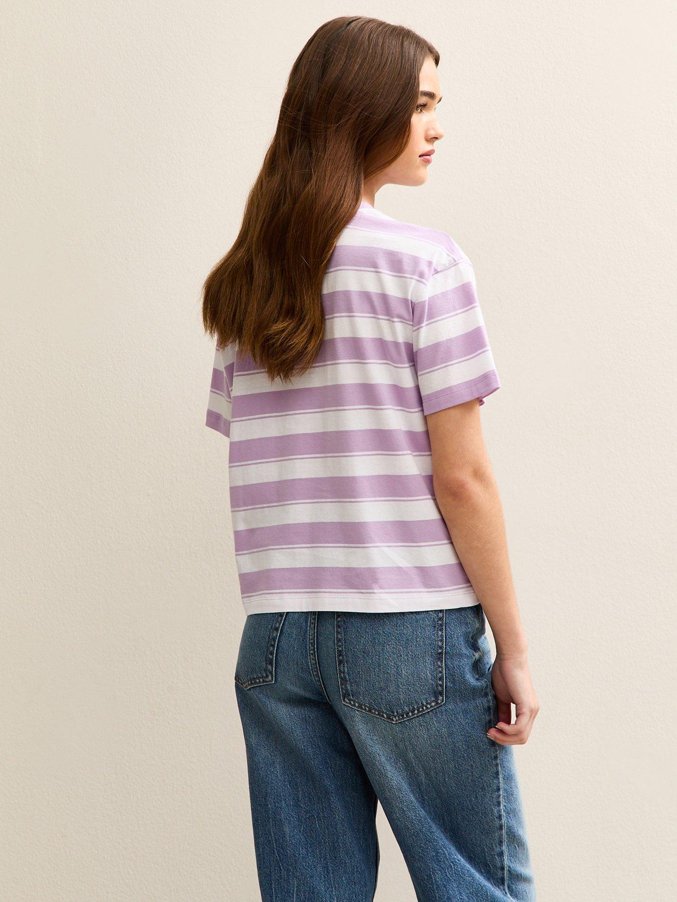 new-look-stripe-boxy-t-shirt-purplestillFront