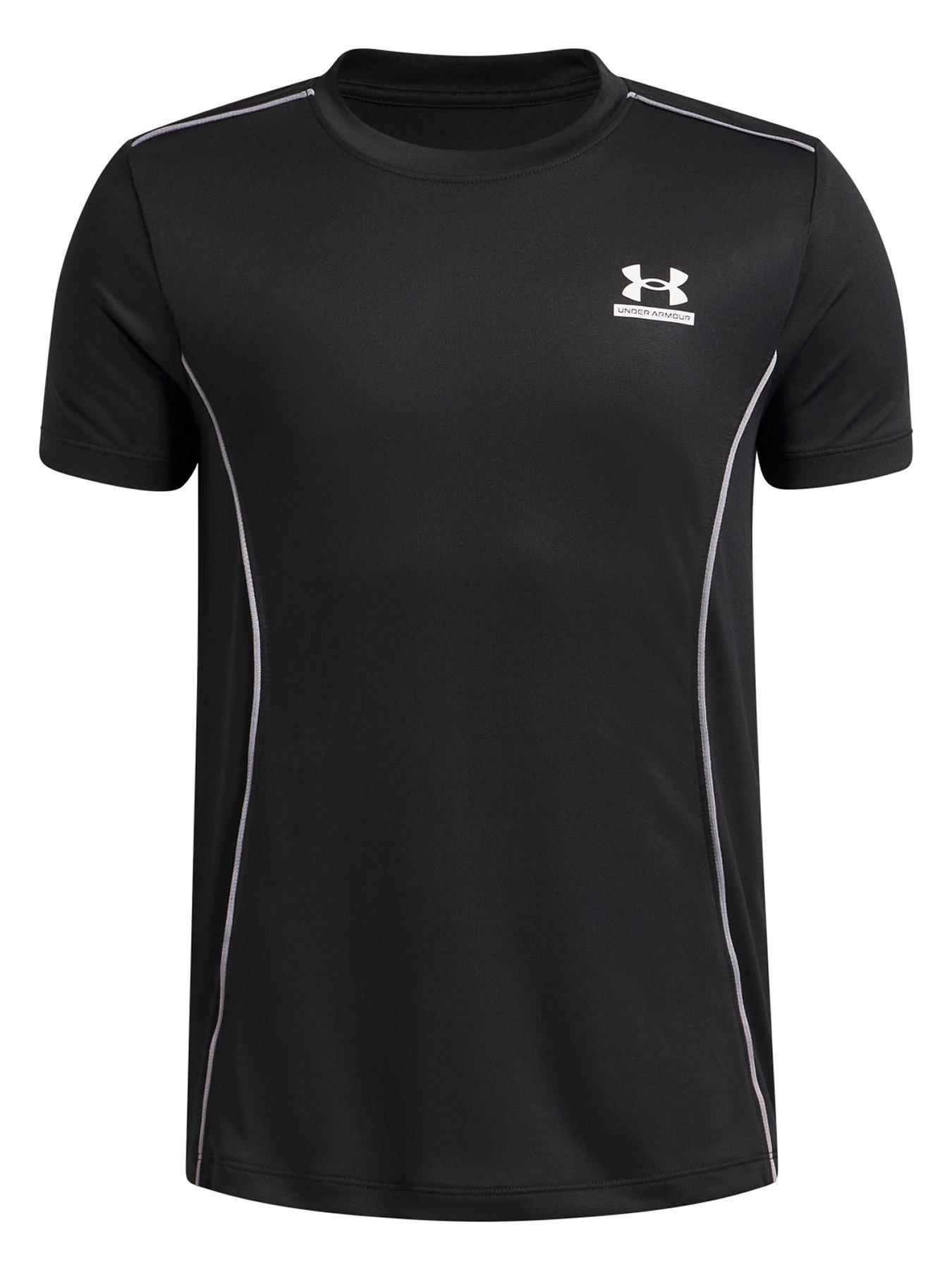 Image 1 of 3 of UNDER ARMOUR Junior Boys Training Tech Short Sleeve Crew Neck T-Shirt - Black