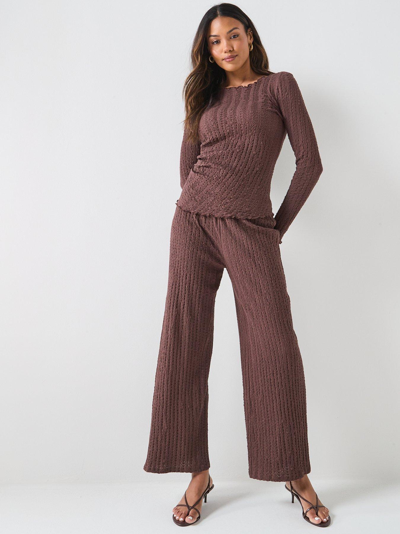 only-ella-long-sleeve-ruched-detail-top-brownback