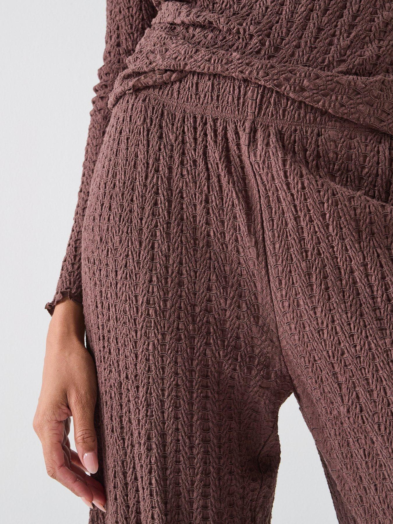 only-ella-wide-leg-textured-trousers-browndetail