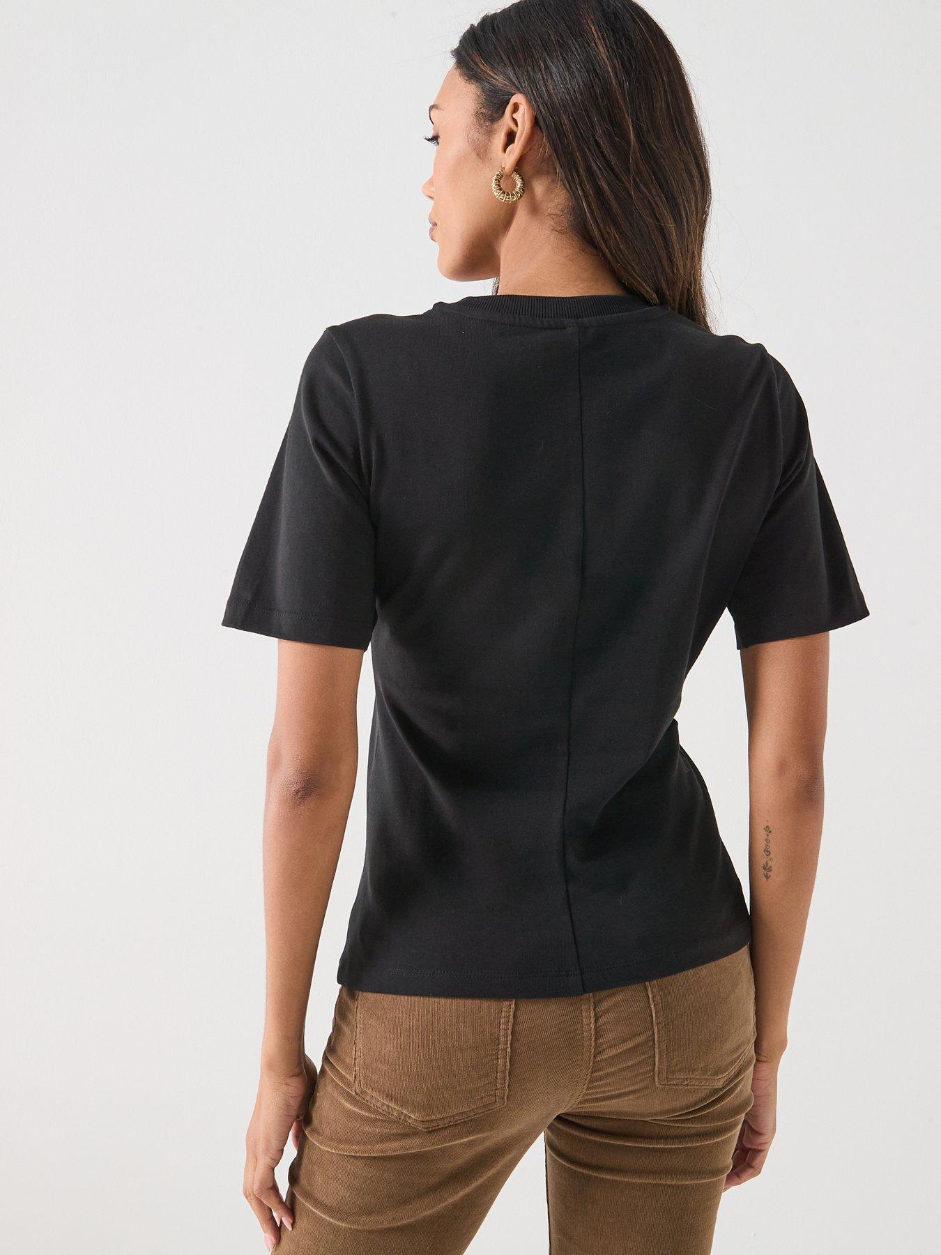 Image 2 of 5 of Only Marie Button Detail Top - Black