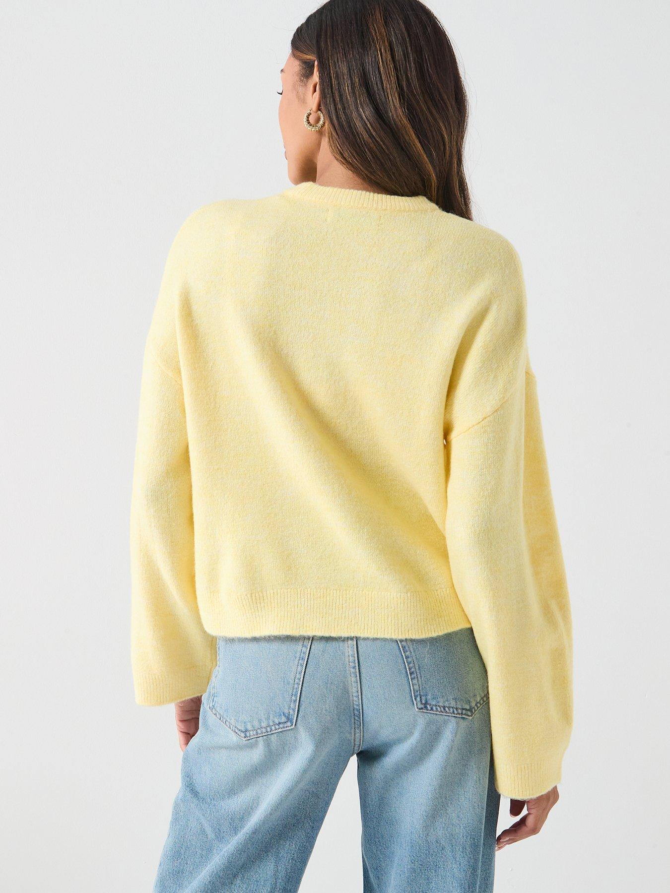Image 2 of 6 of Only Simoni Long Sleeve Knitted Jumper - Yellow