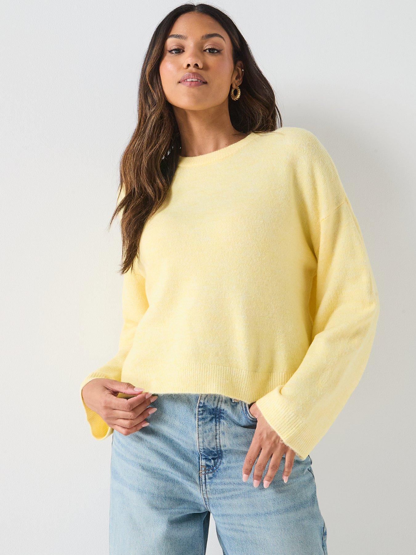 Image 5 of 6 of Only Simoni Long Sleeve Knitted Jumper - Yellow