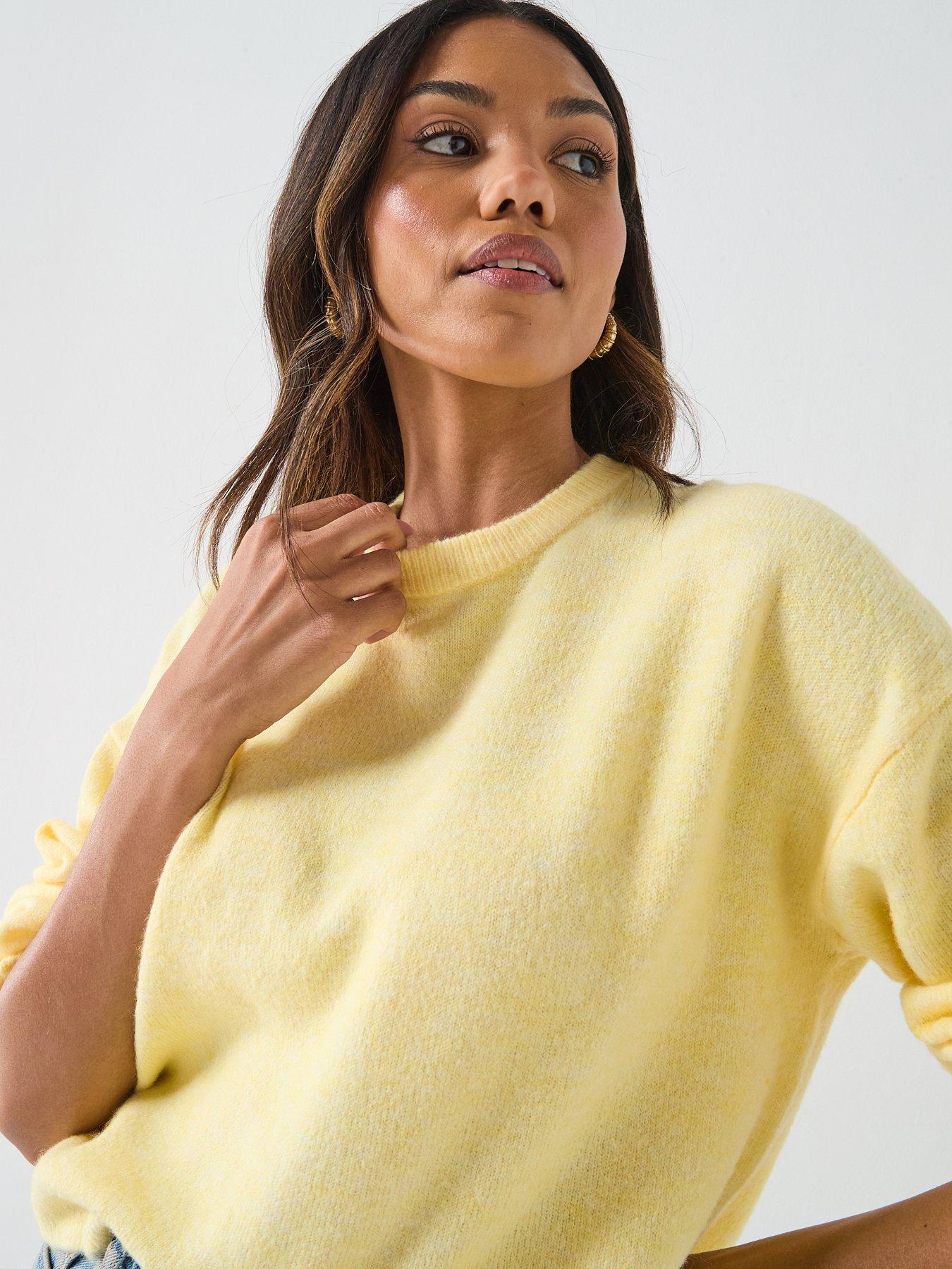 Image 6 of 6 of Only Simoni Long Sleeve Knitted Jumper - Yellow