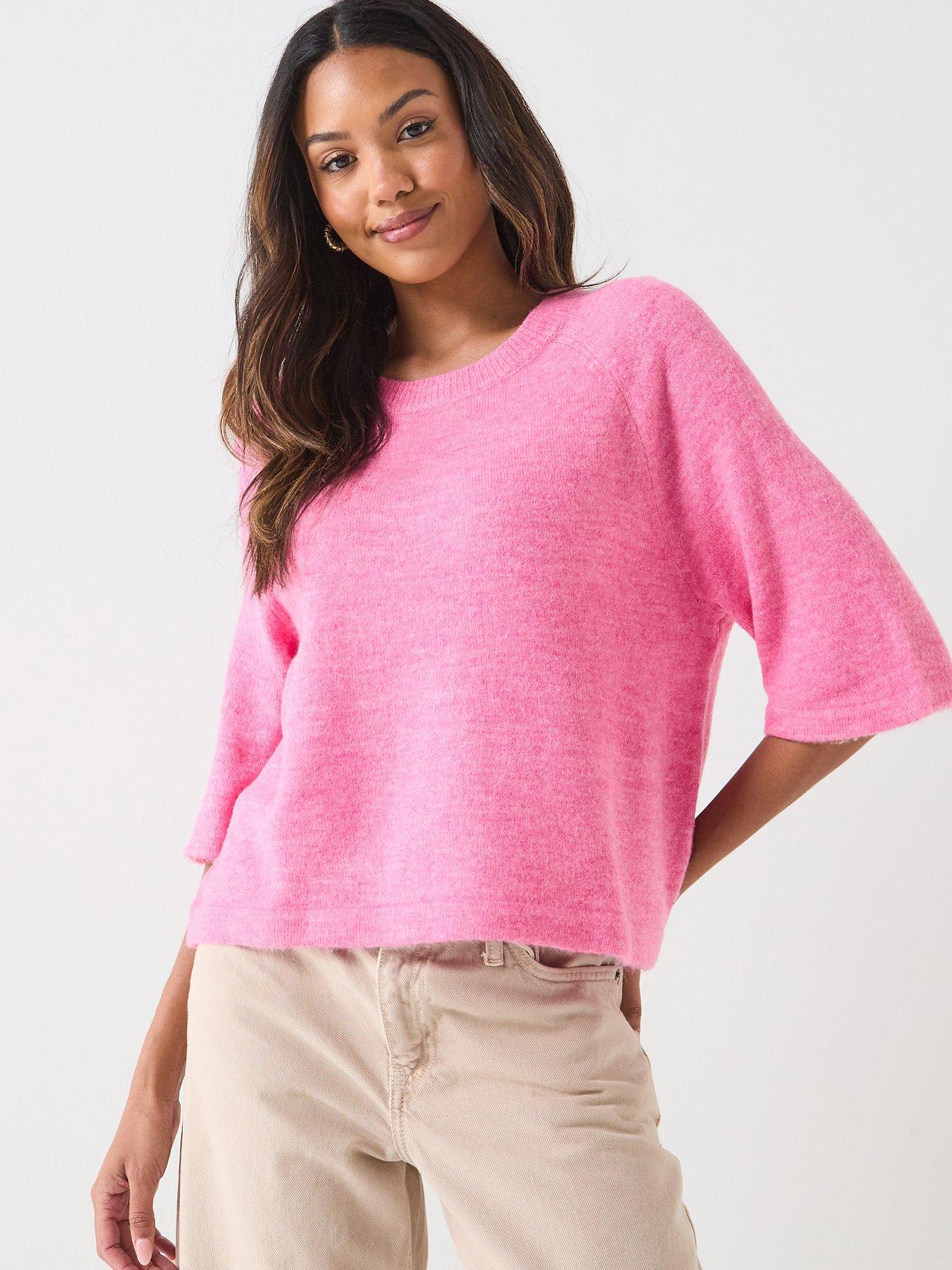 jdy-elanora-34-length-sleeve-pullover--pink