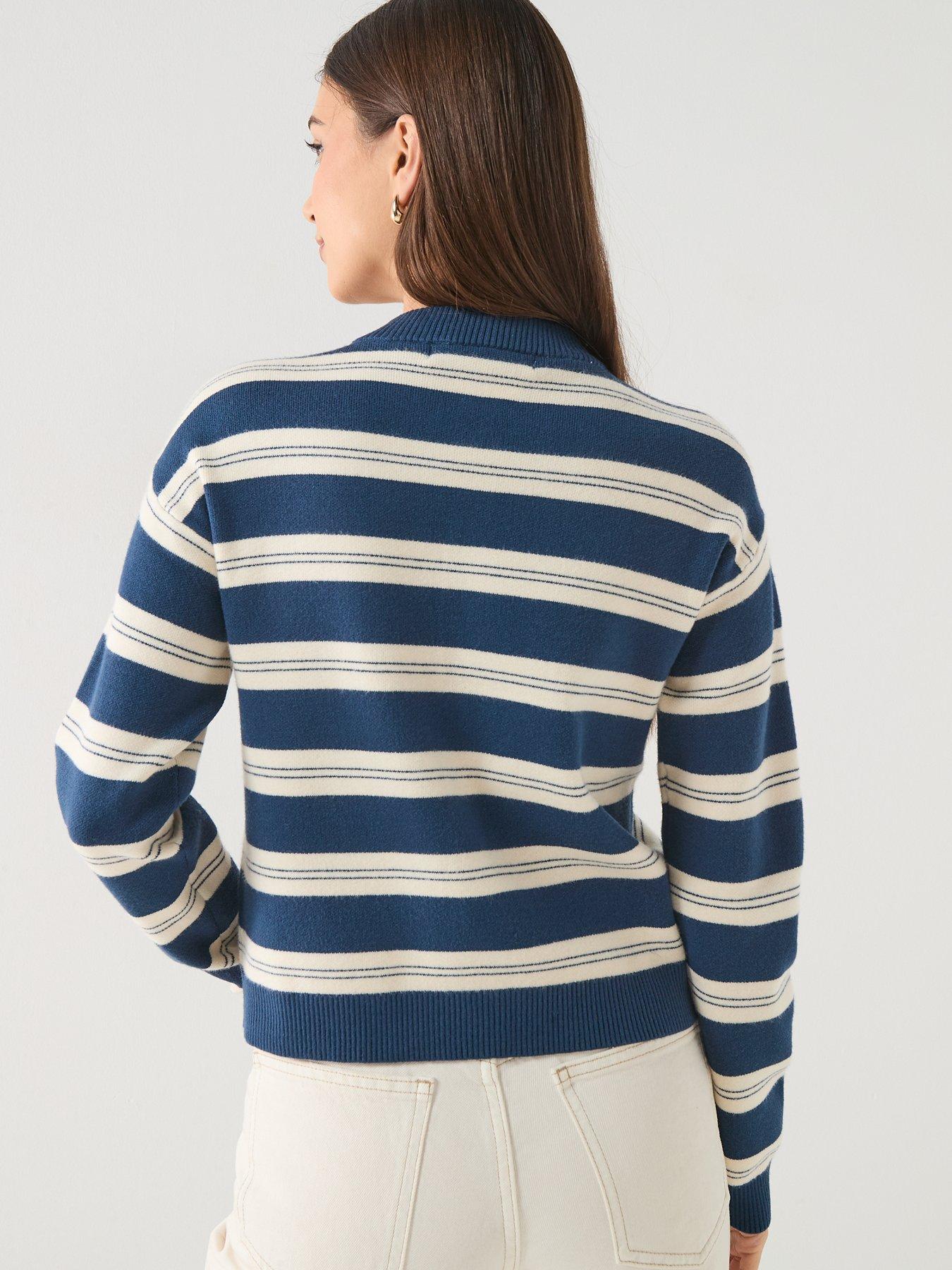 vero-moda-striped-long-sleeve-cardigan-bluestillFront