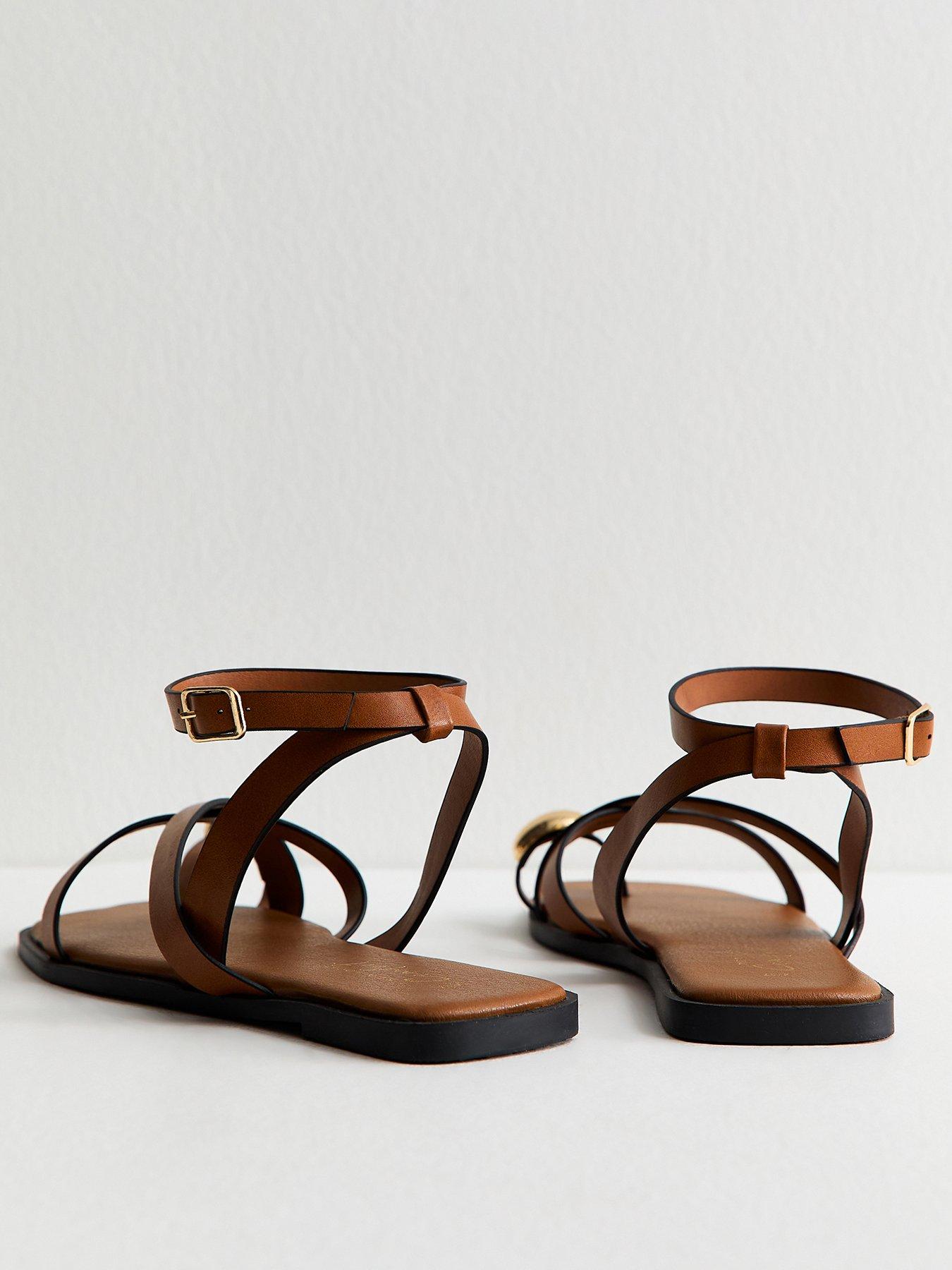 new-look-faux-leather-multi-strap-toe-ring-flat-sandals-tanoutfit
