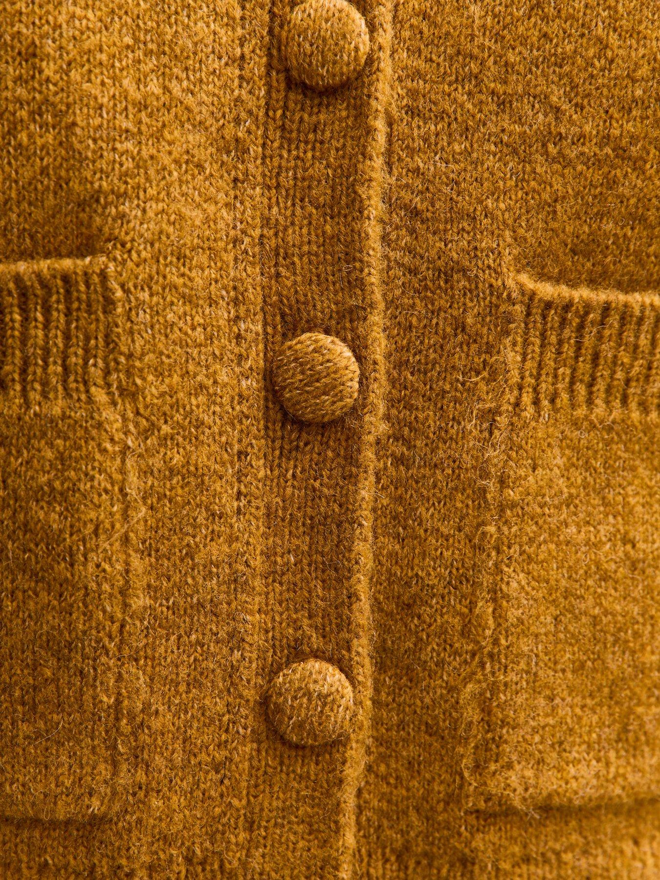 new-look-crew-neck-knitted-cardigan-dark-yellowdetail